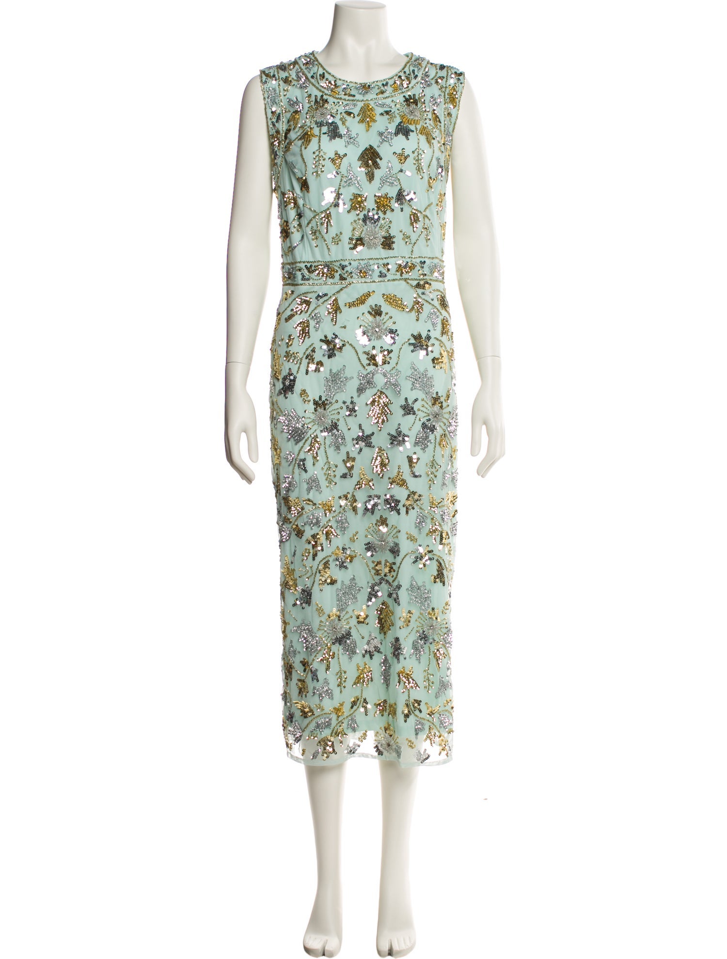 Mac Duggal Floral Print Long Dress