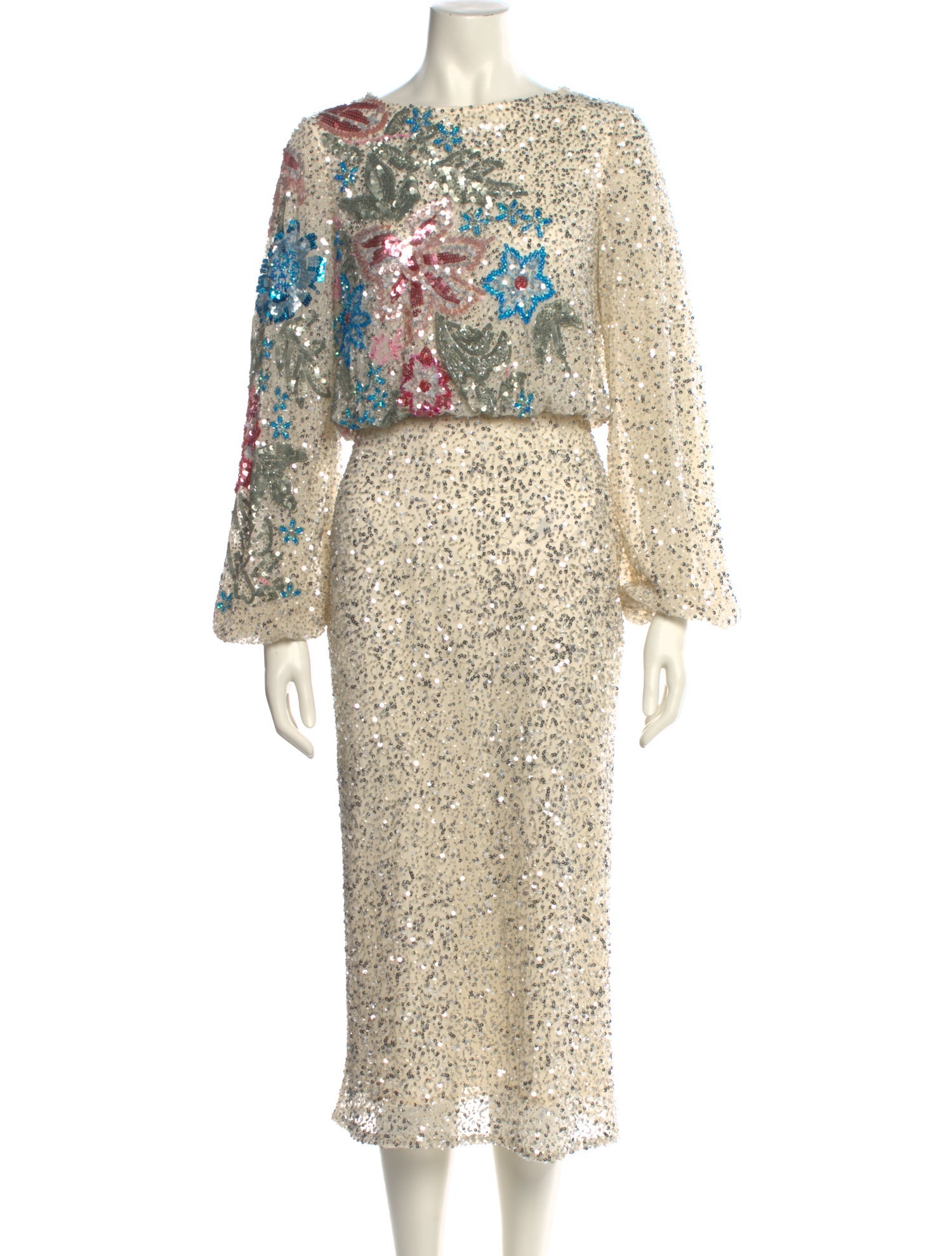 Mac Duggal Patterned Midi Length Dress