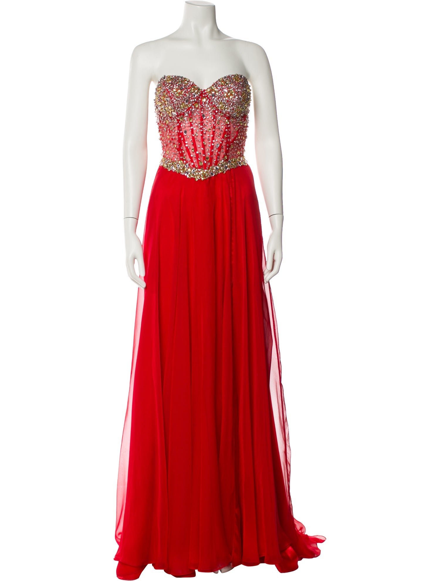 Mac Duggal Strapless Long Dress