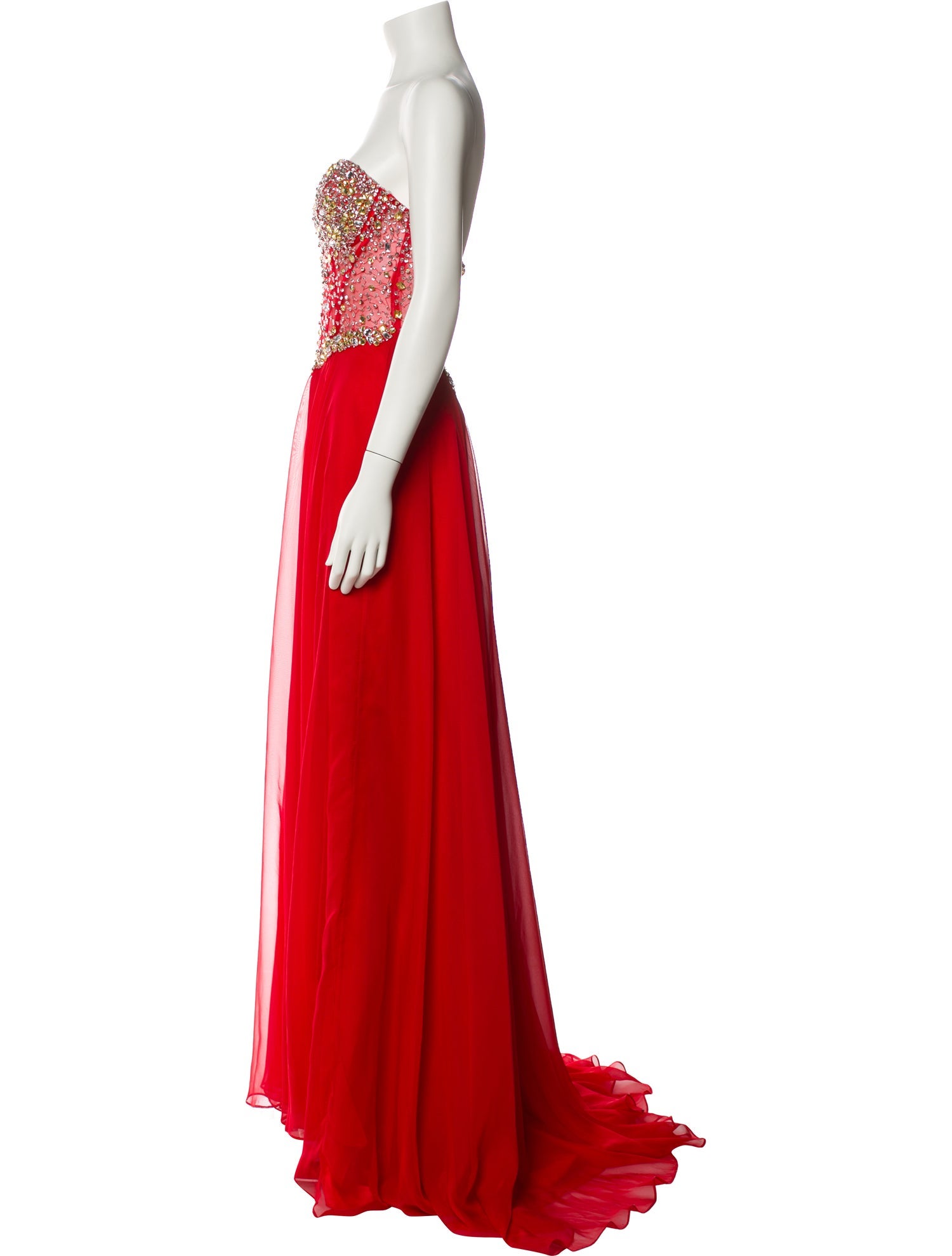 Mac Duggal Strapless Long Dress