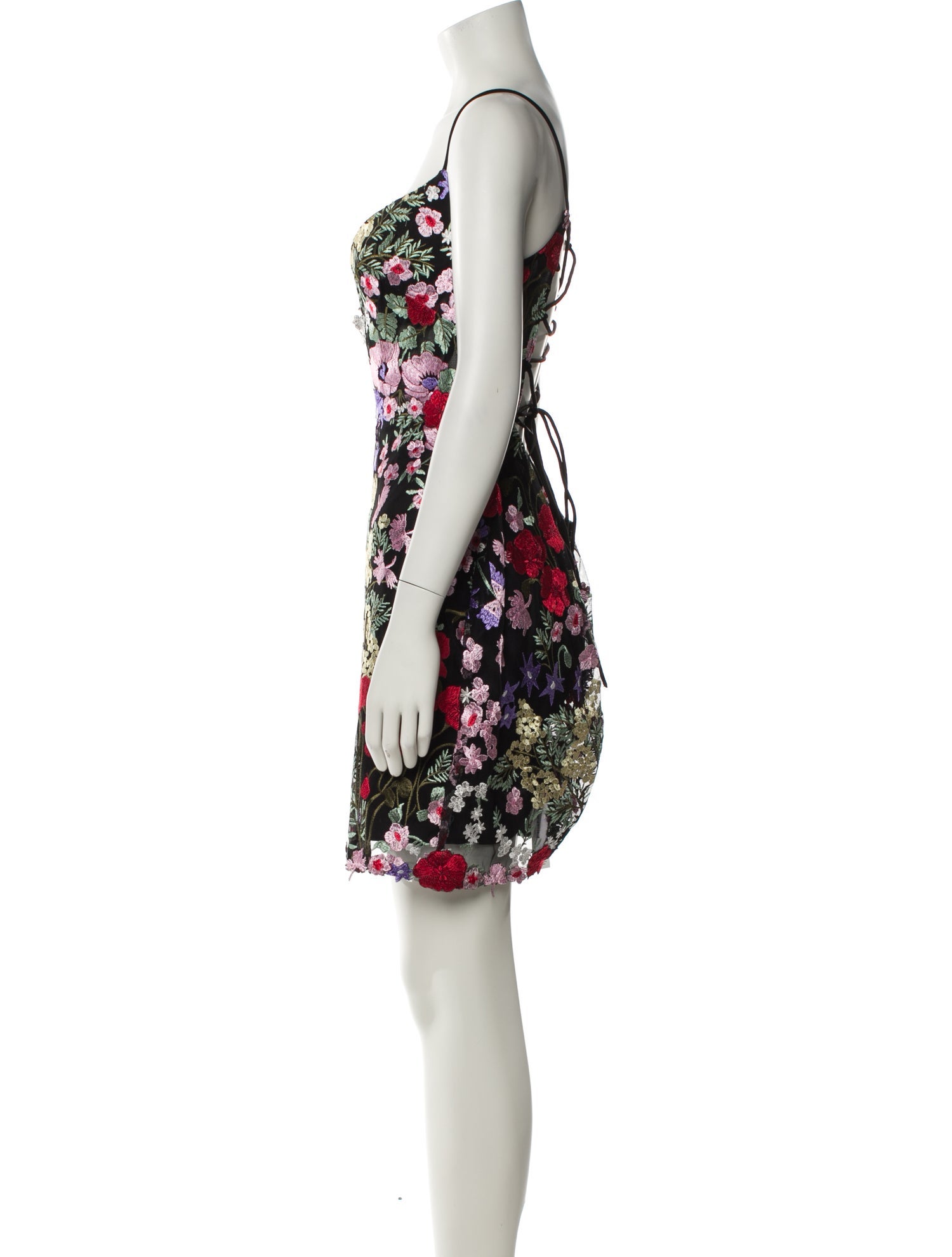 Mac Duggal Floral Print Mini Dress