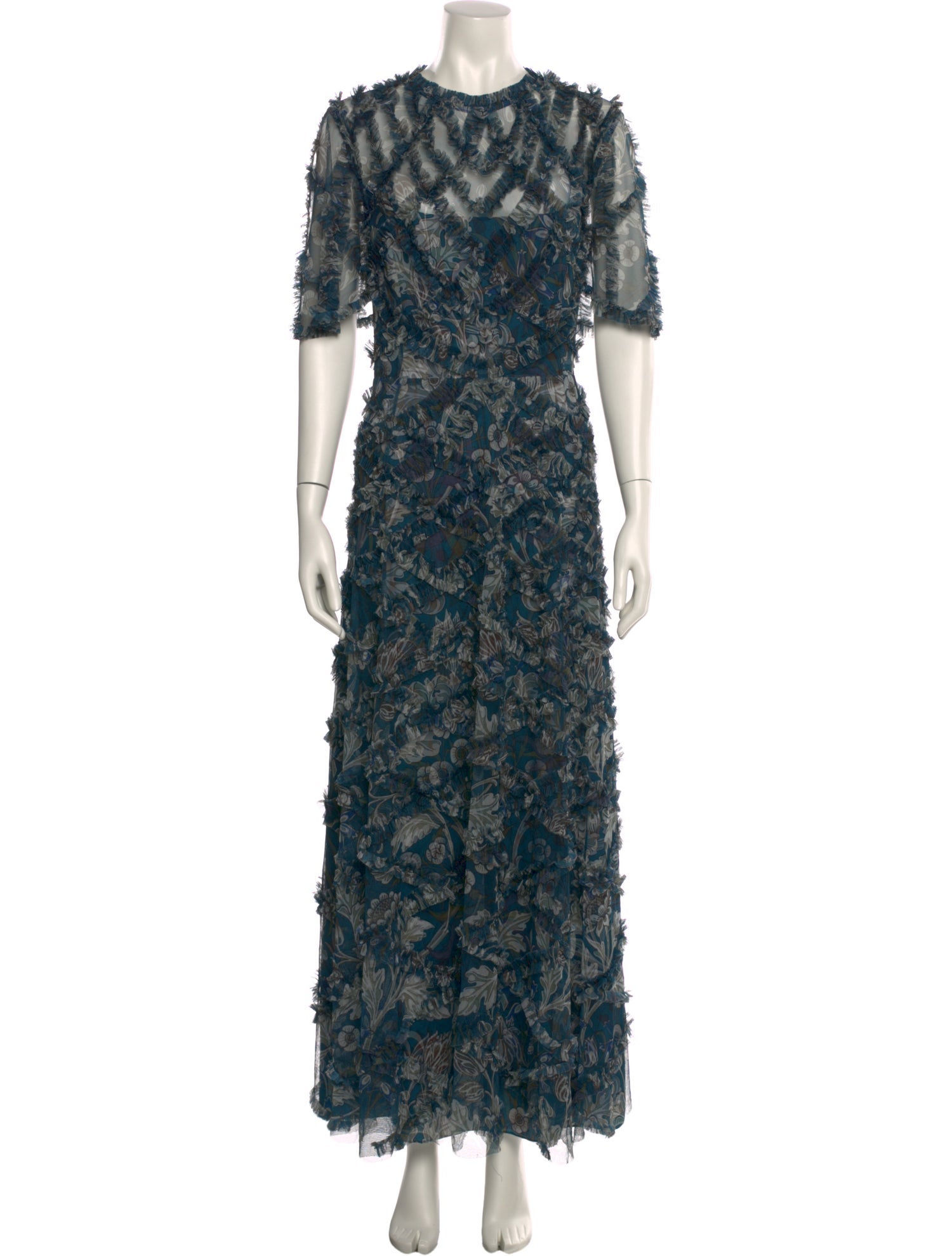 Mac Duggal Printed Long Dress