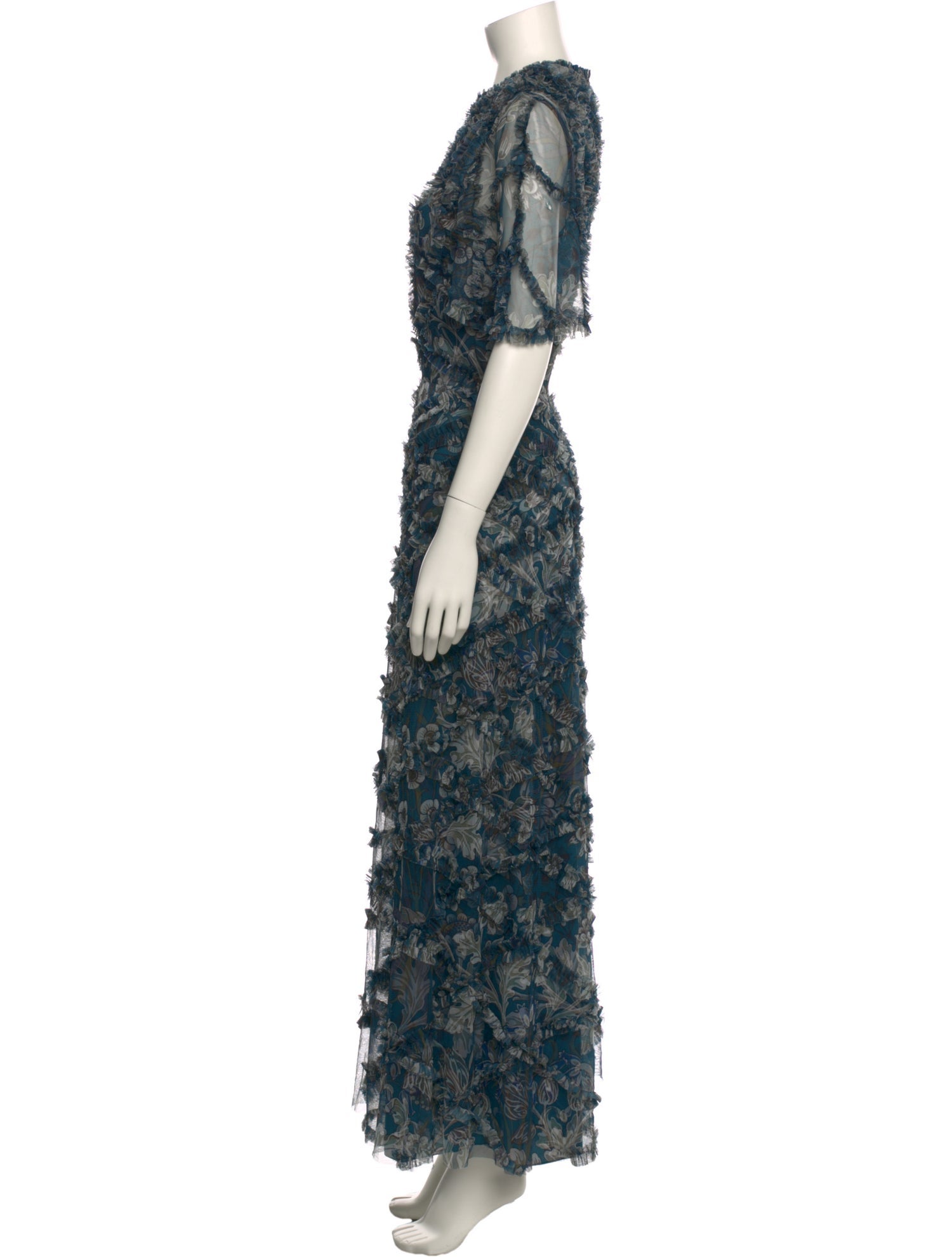 Mac Duggal Printed Long Dress