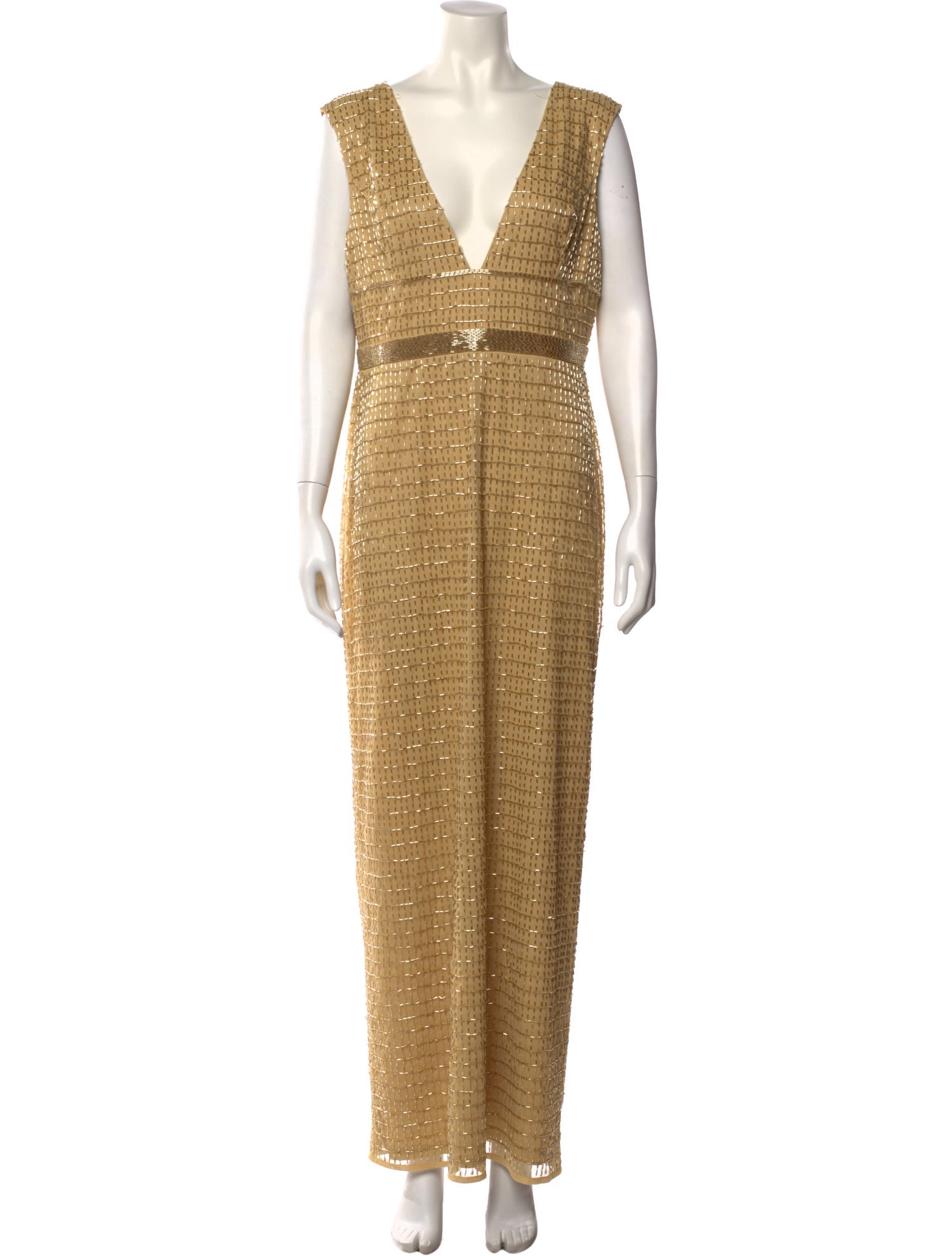 Mac Duggal V-Neck Long Dress