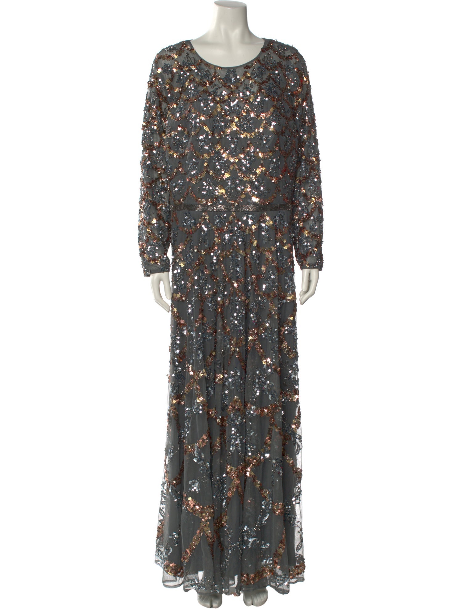 Mac Duggal Scoop Neck Long Dress