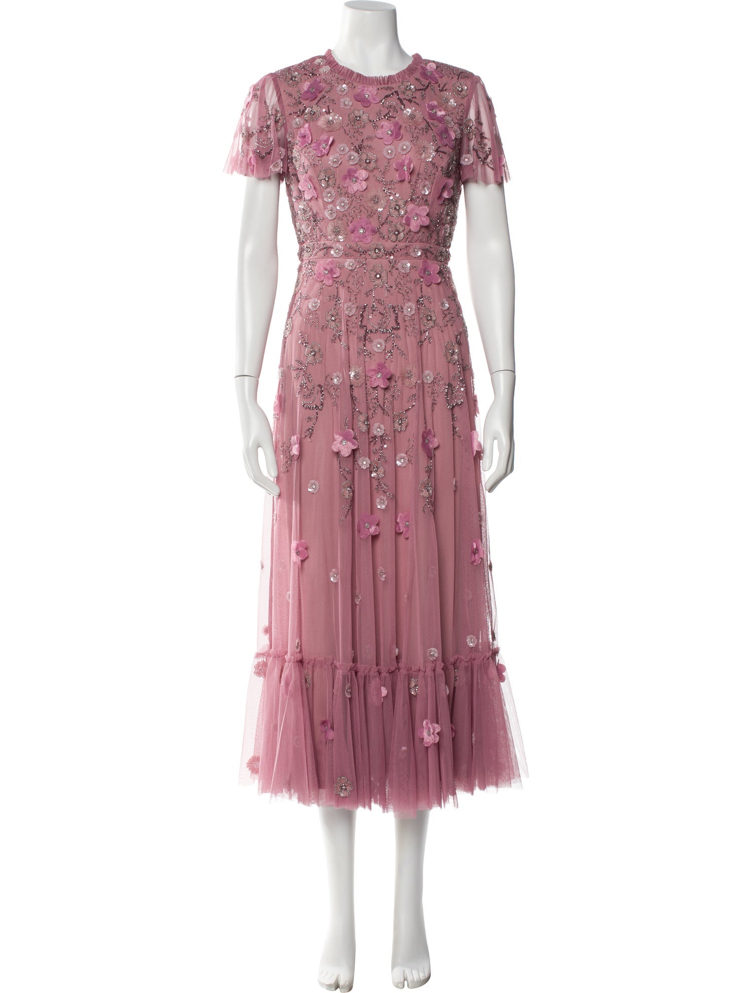 Mac Duggal Floral Print Long Dress