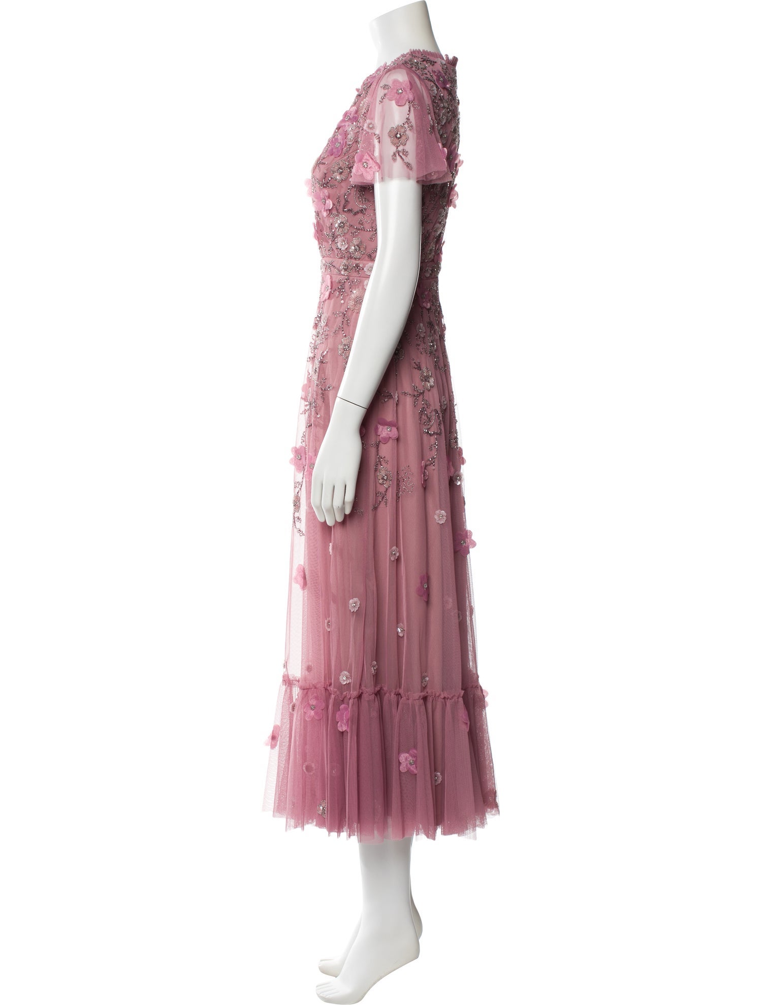 Mac Duggal Floral Print Long Dress