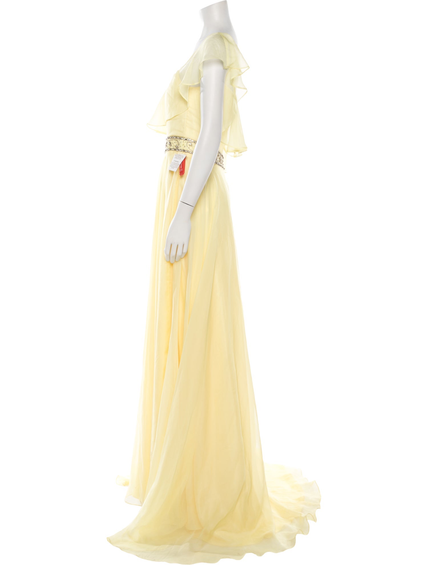 Mac Duggal Square Neckline Long Dress