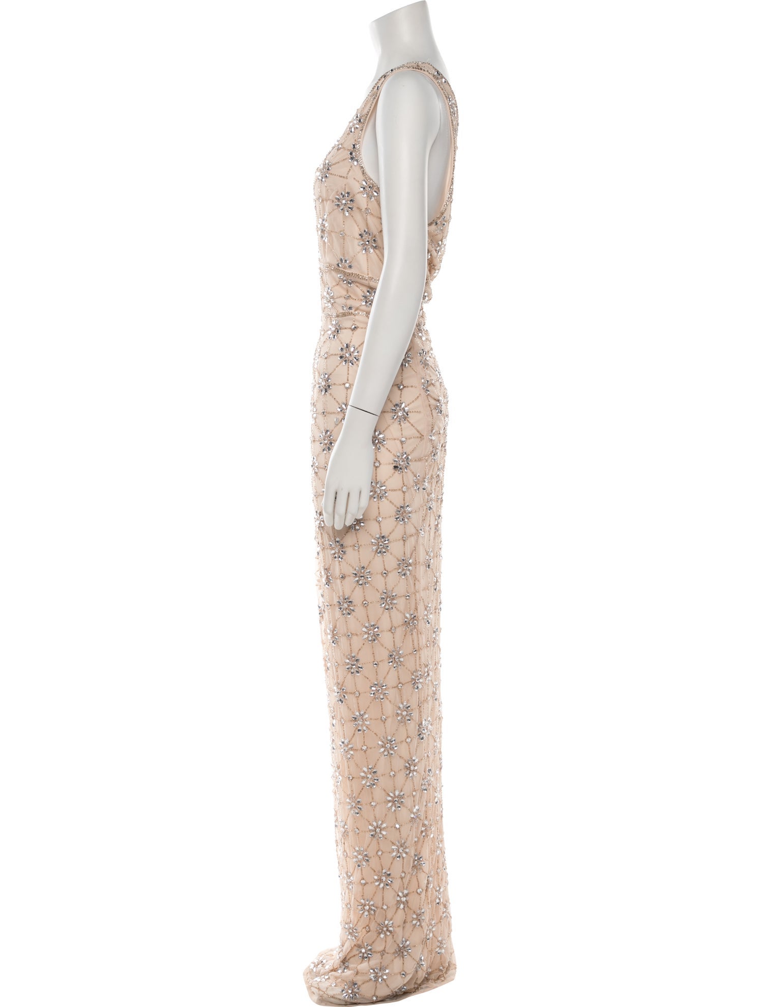 Mac Duggal Lace Pattern Long Dress