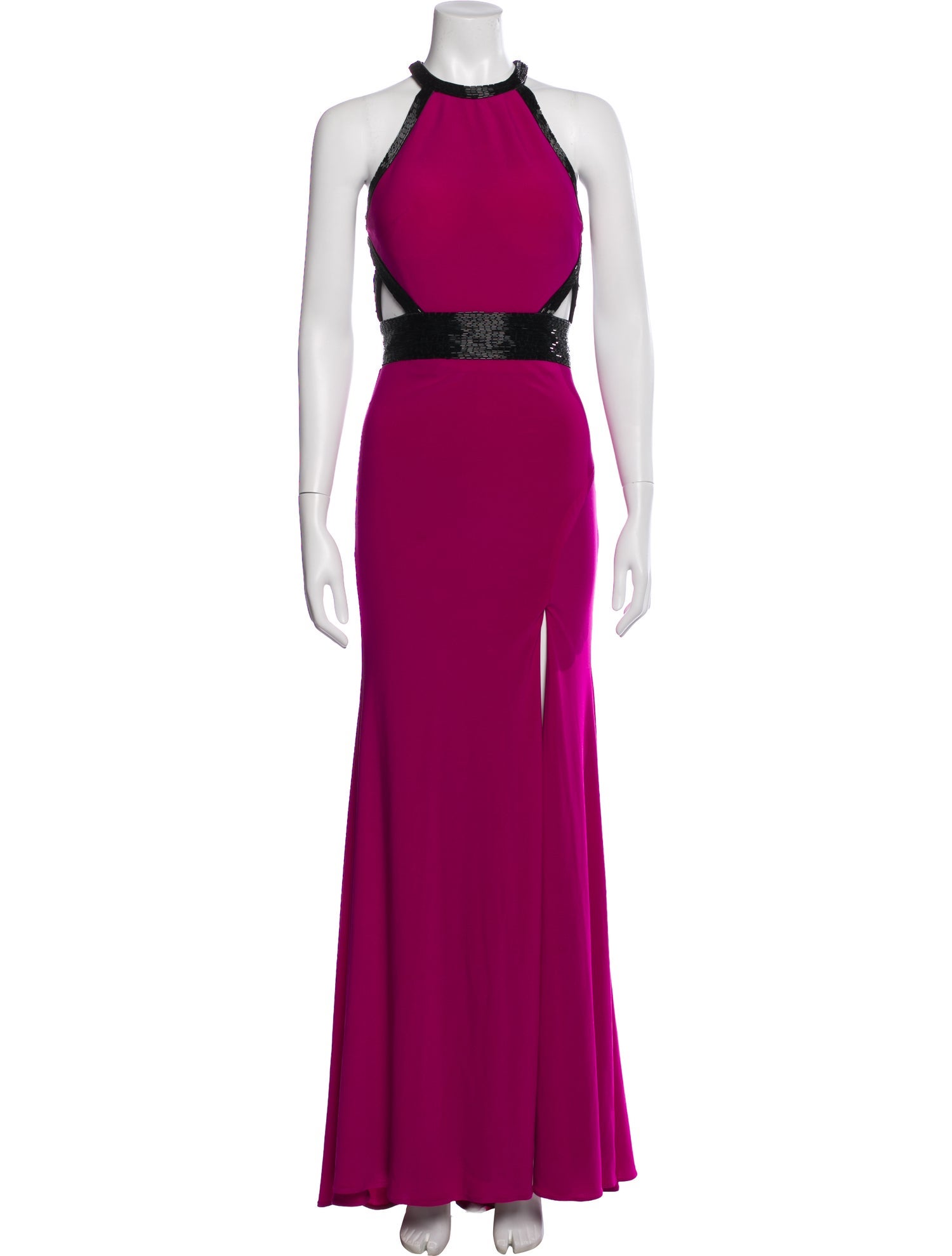Mac Duggal Mock Neck Long Dress
