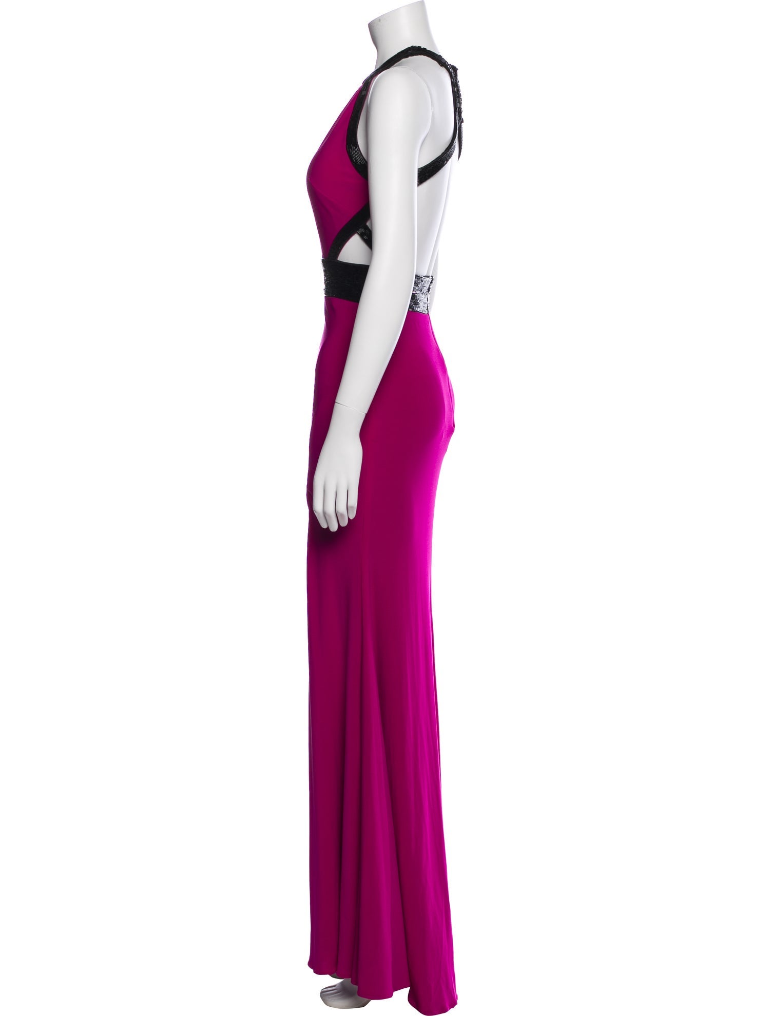 Mac Duggal Mock Neck Long Dress