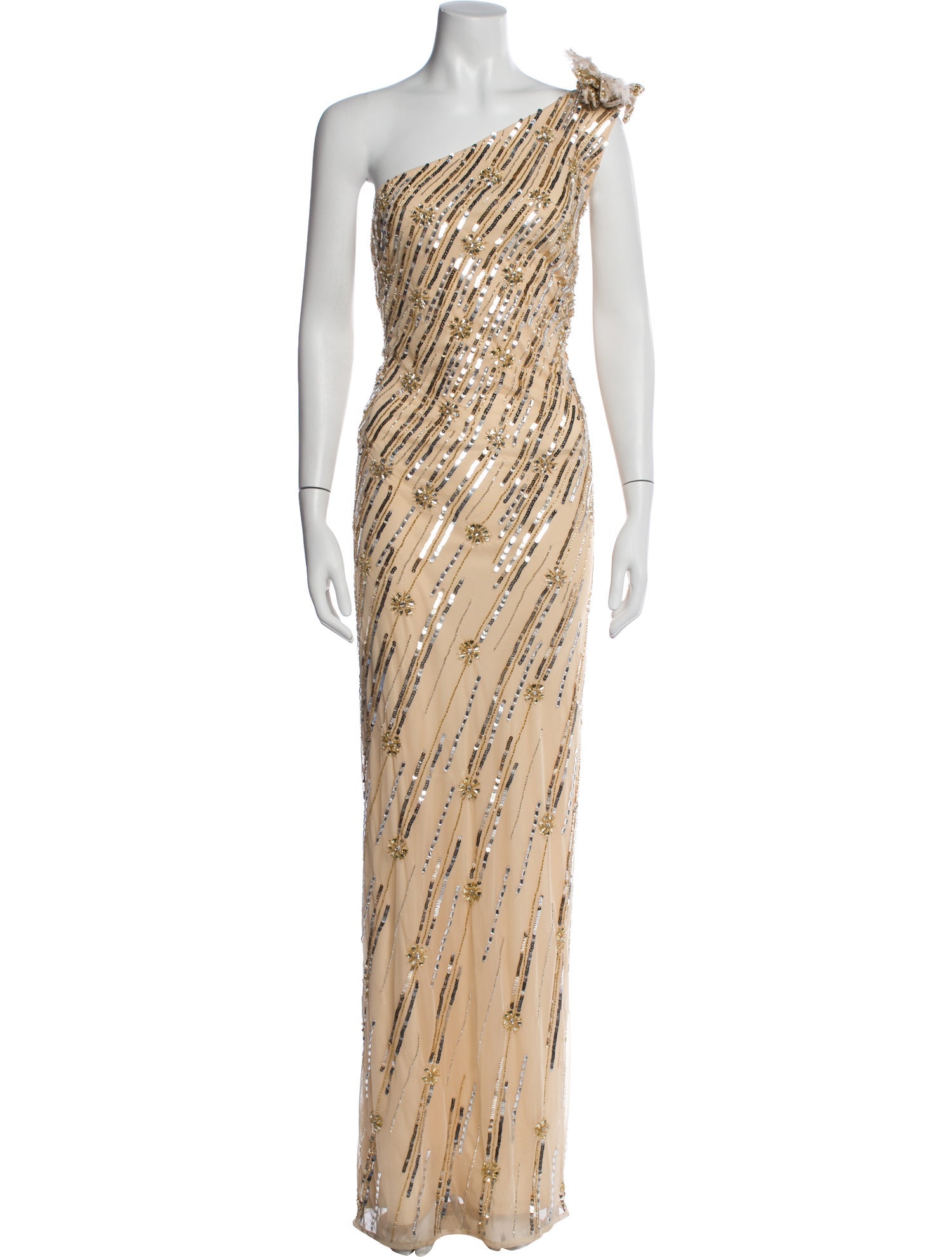 Mac Duggal Printed Long Dress