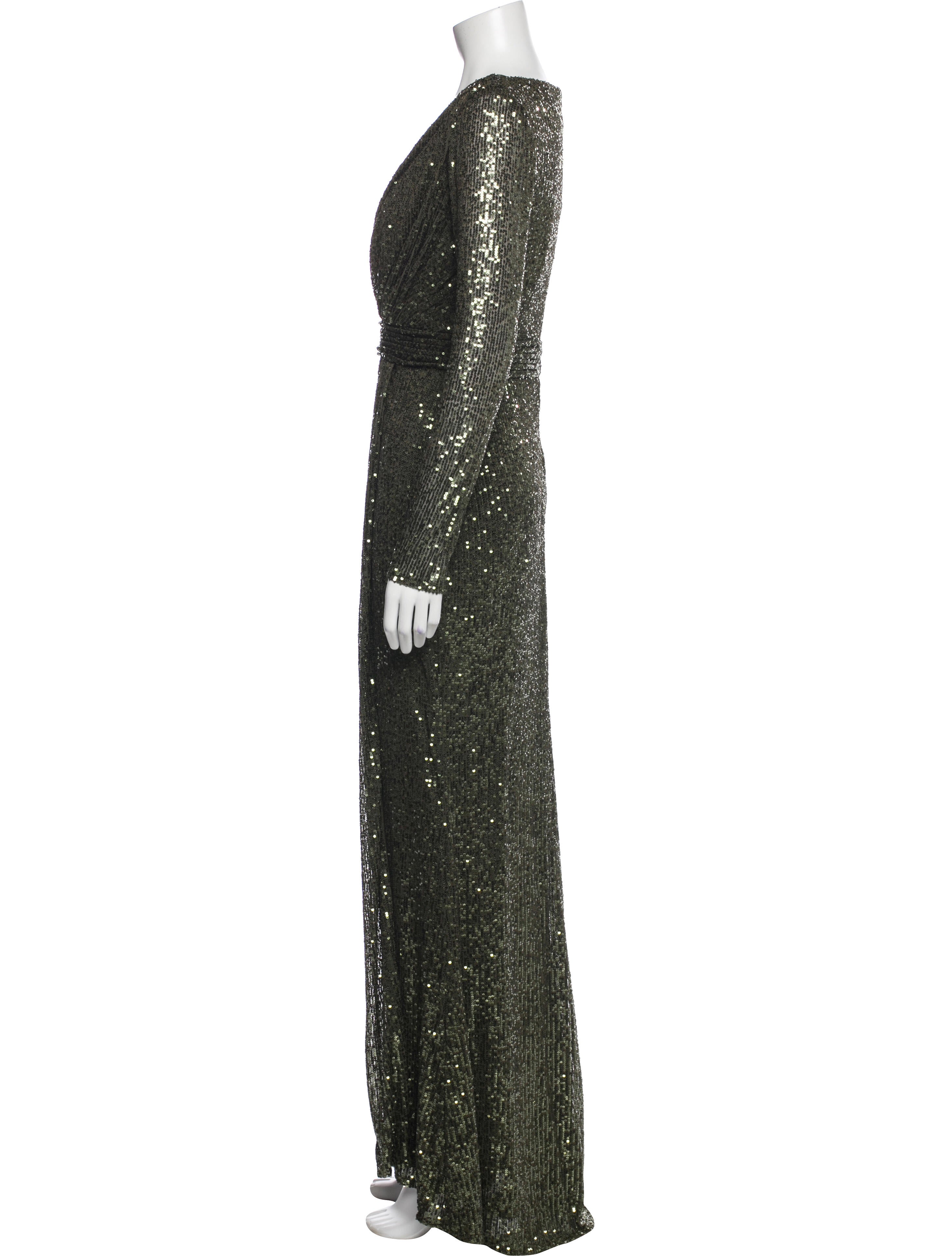 Mac Duggal V-Neck Long Dress