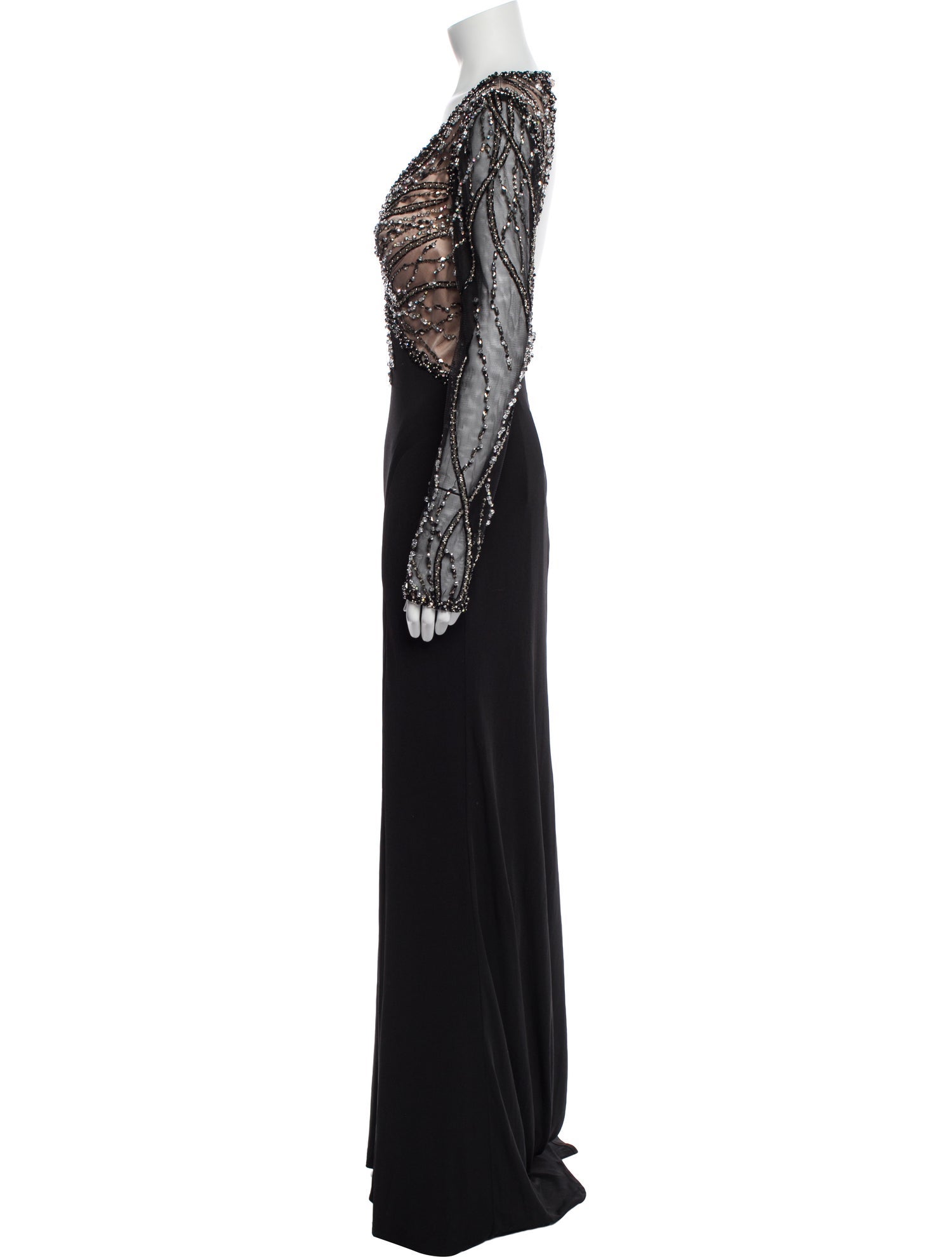 Mac Duggal V-Neck Long Dress
