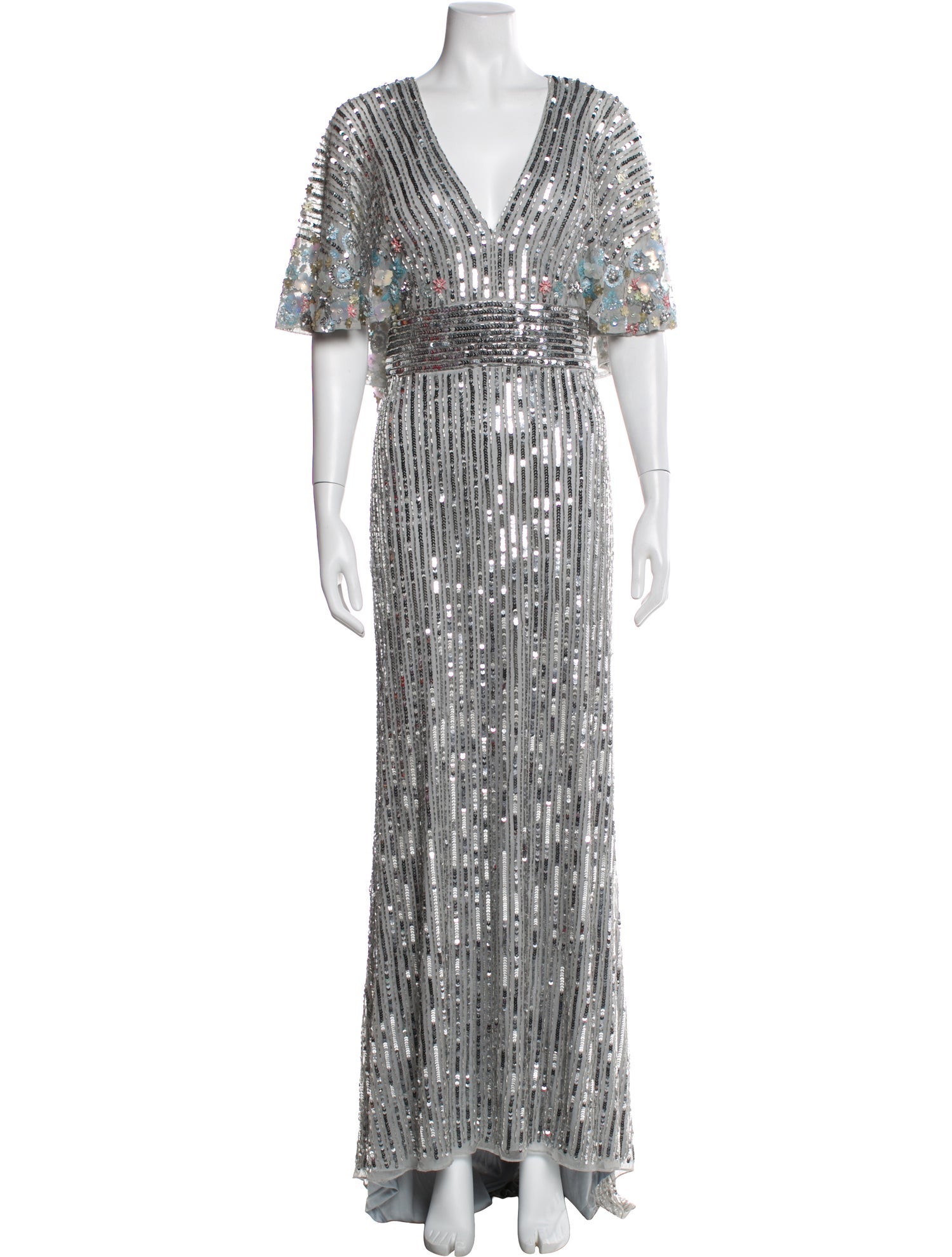 Mac Duggal Printed Long Dress