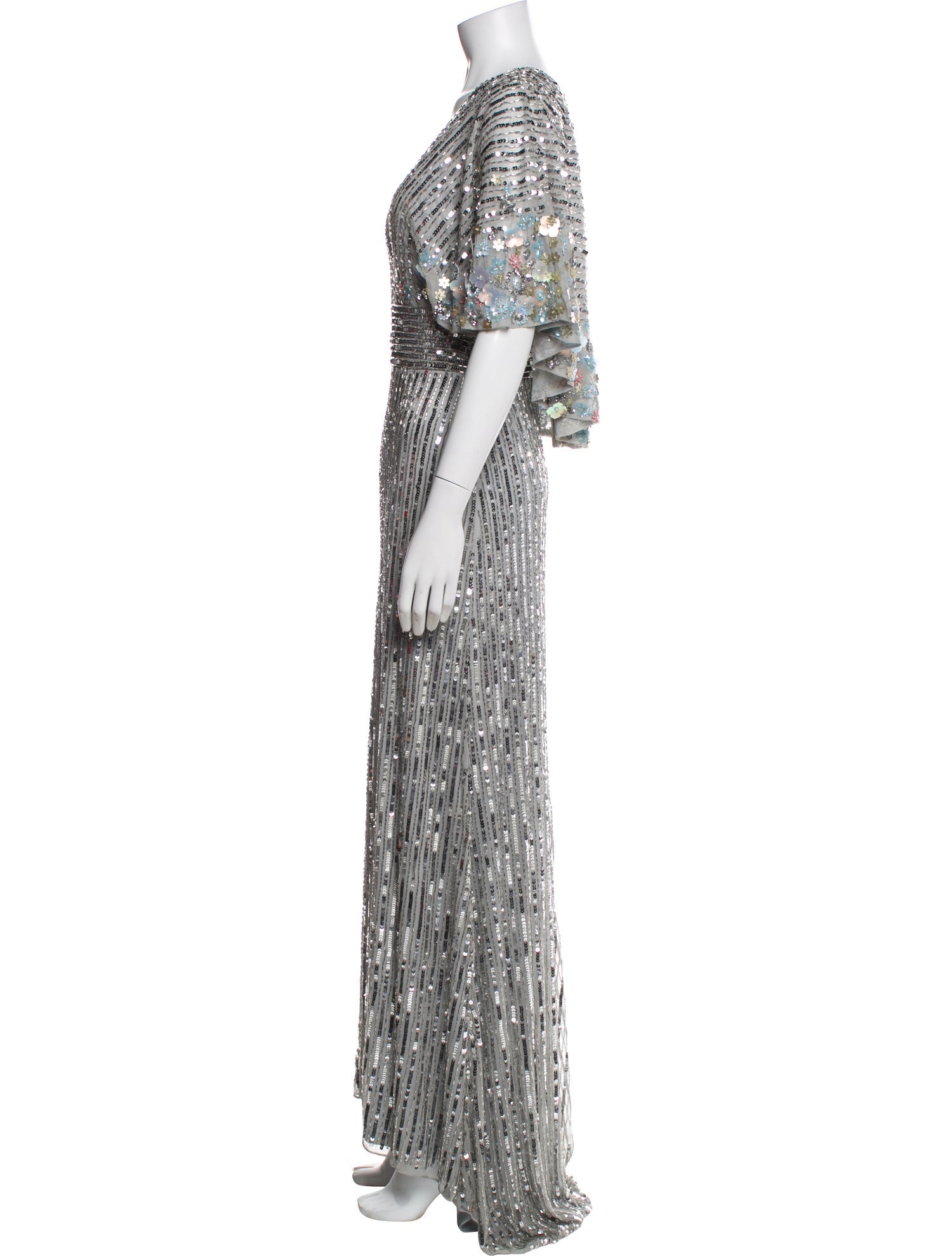 Mac Duggal Printed Long Dress