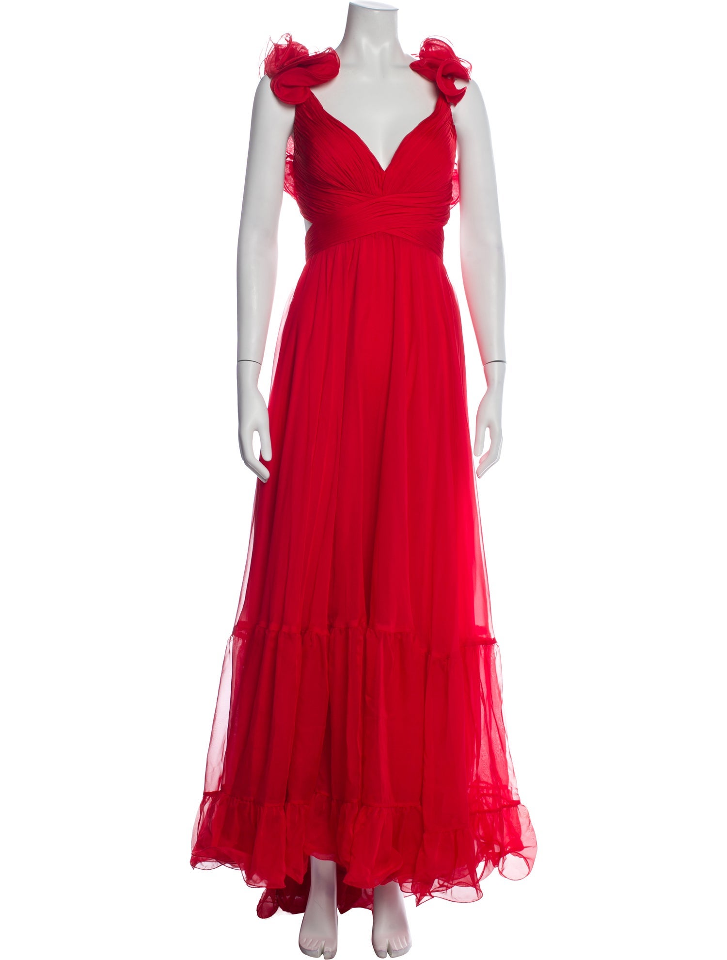 Mac Duggal Square Neckline Long Dress