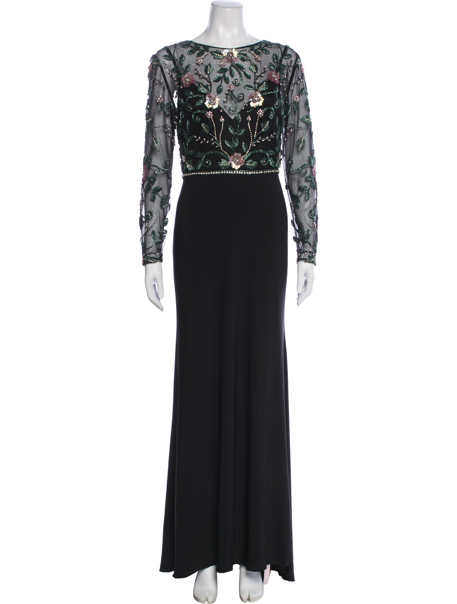 Mac Duggal Bateau Neckline Long Dress w/ Tags