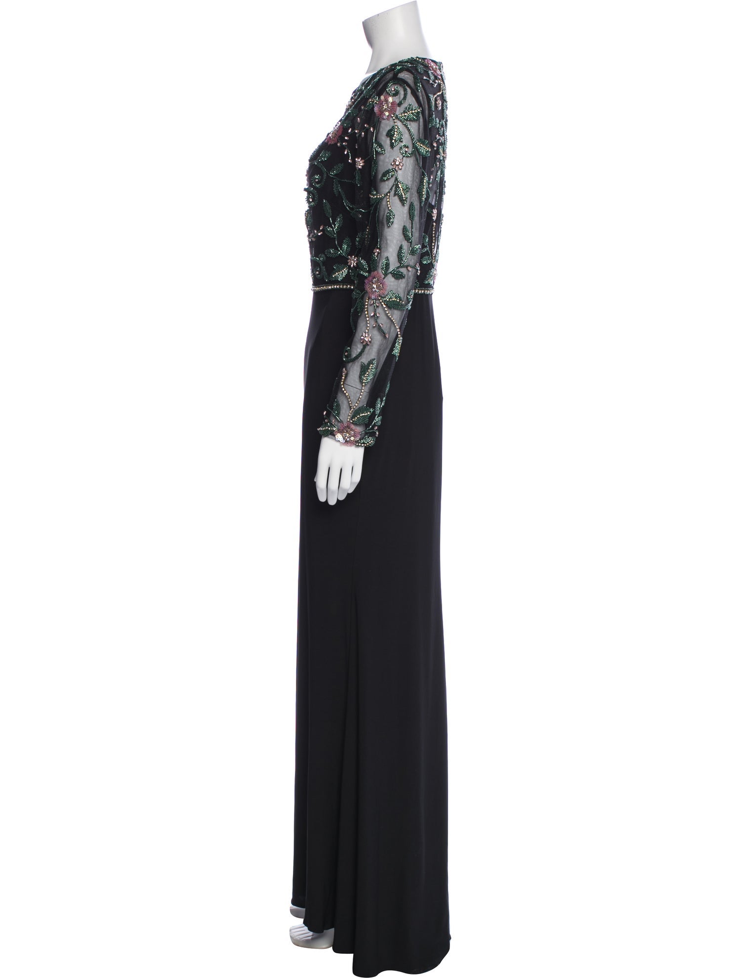 Mac Duggal Bateau Neckline Long Dress w/ Tags