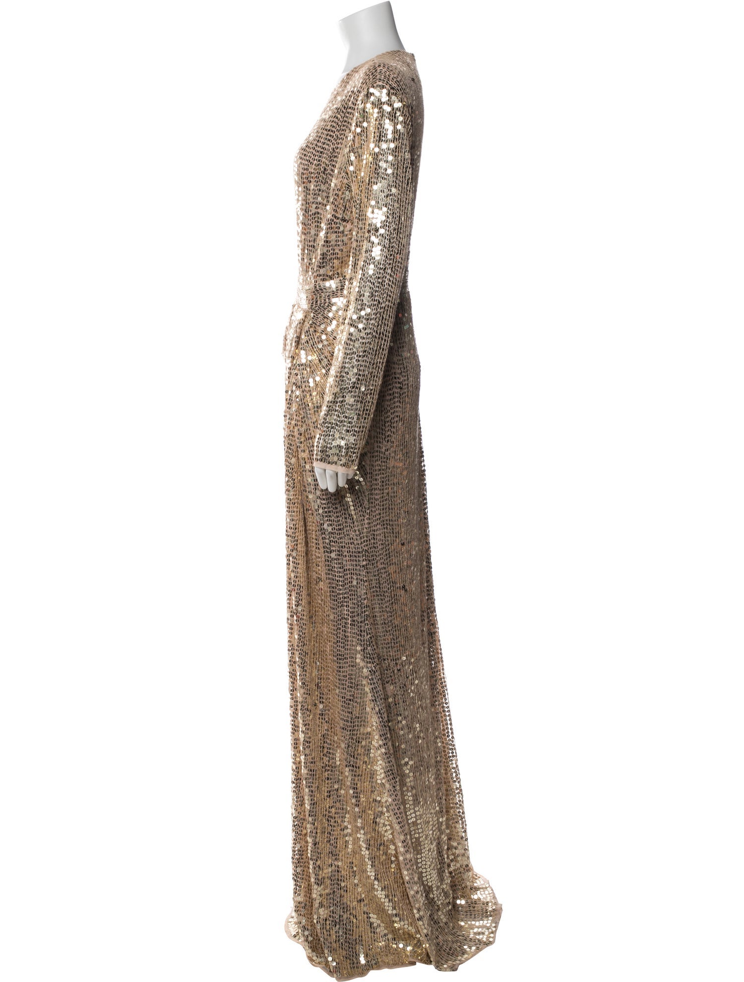 Mac Duggal Crew Neck Long Dress