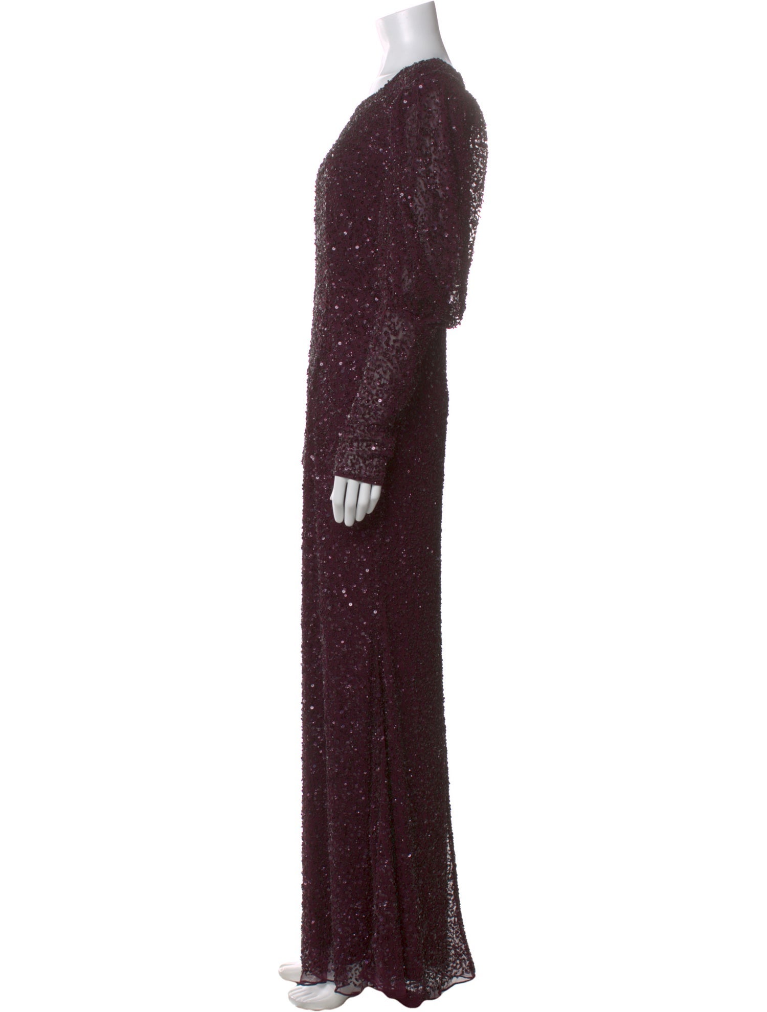 Mac Duggal Crew Neck Long Dress
