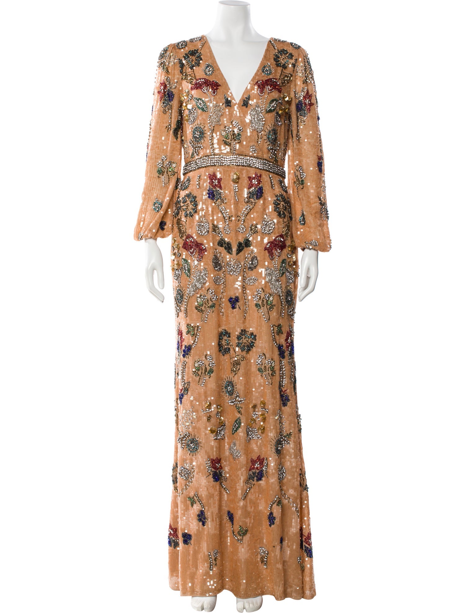 Mac Duggal Printed Long Dress