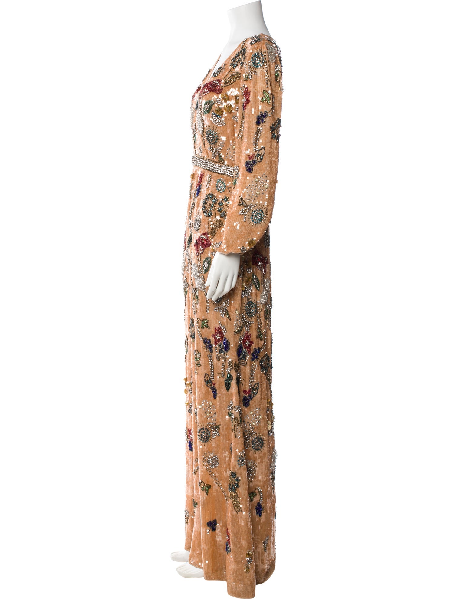 Mac Duggal Printed Long Dress