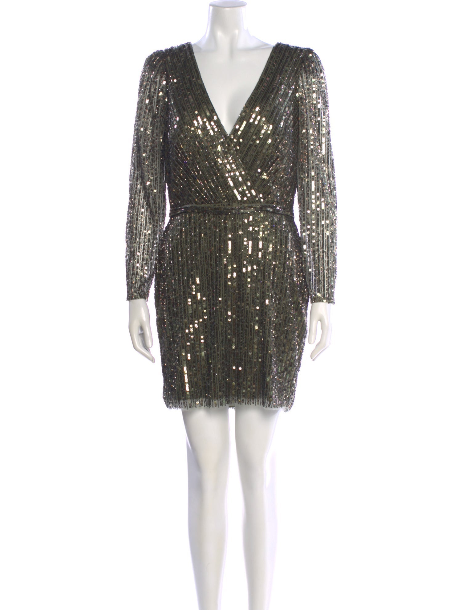 Mac Duggal V-Neck Mini Dress