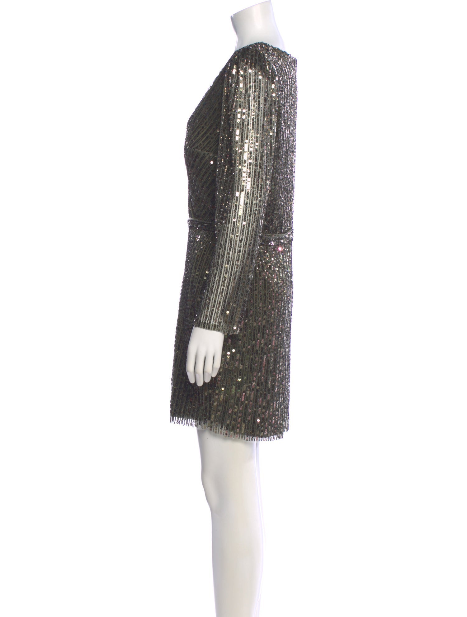 Mac Duggal V-Neck Mini Dress