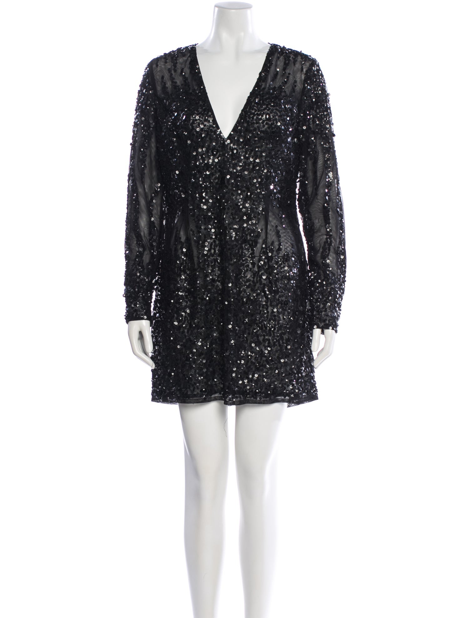 Mac Duggal V-Neck Mini Dress