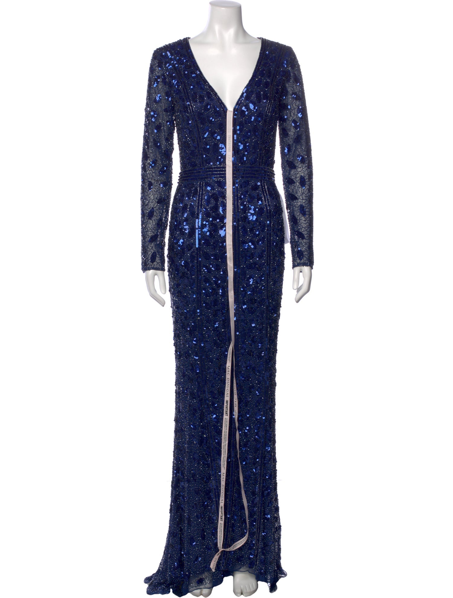 Mac Duggal V-Neck Long Dress w/ Tags