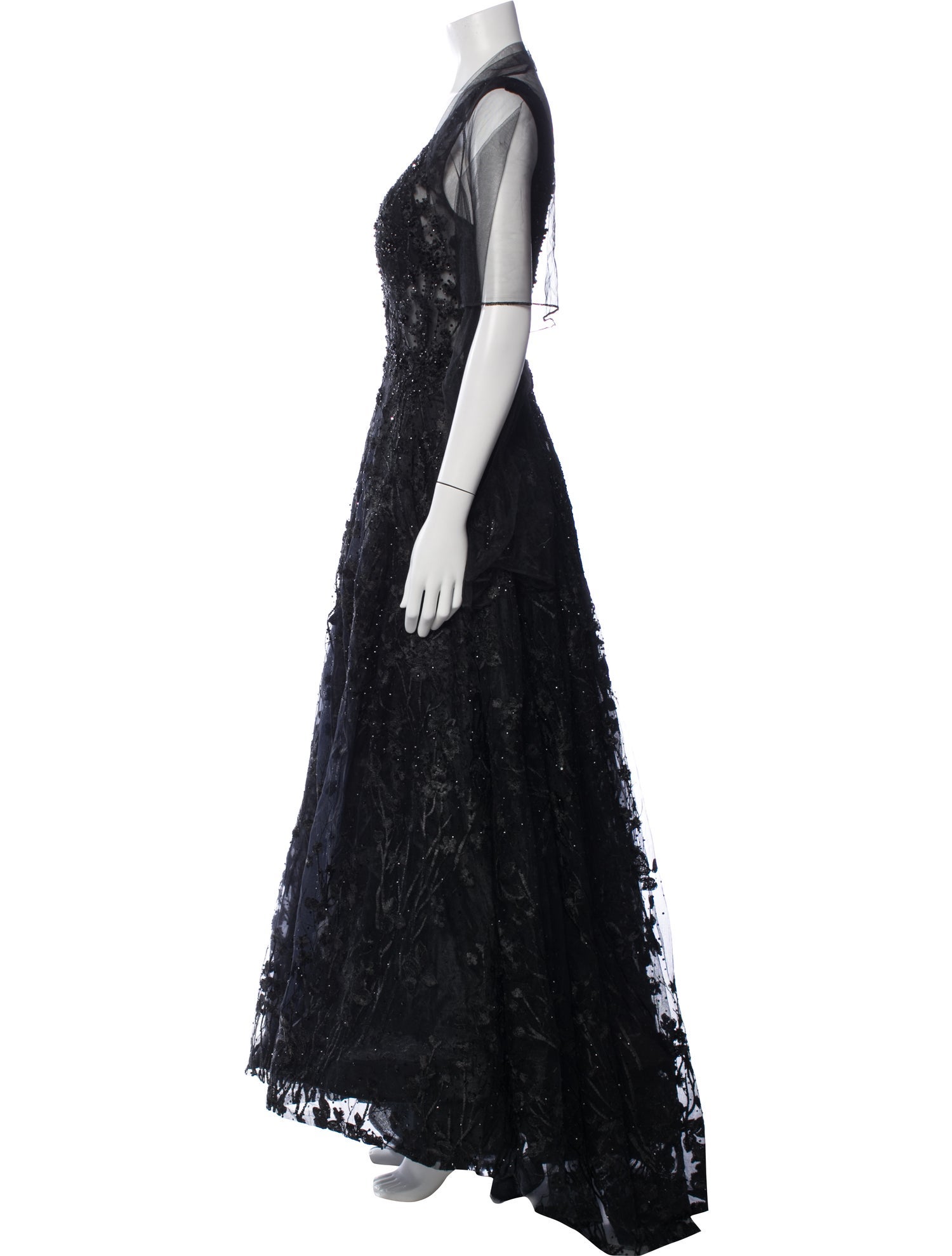Mac Duggal V-Neck Long Dress