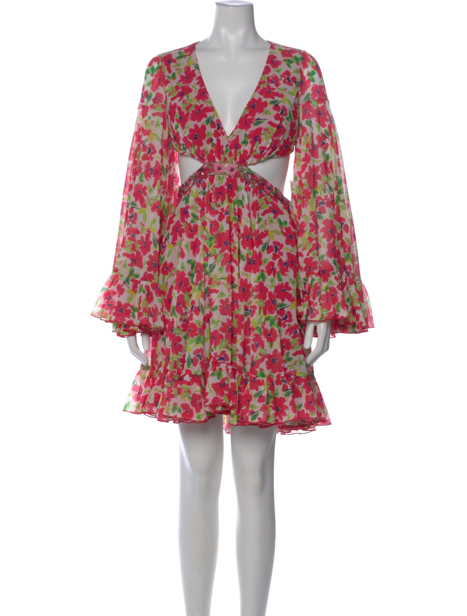 Mac Duggal Floral Print Knee-Length Dress w/ Tags