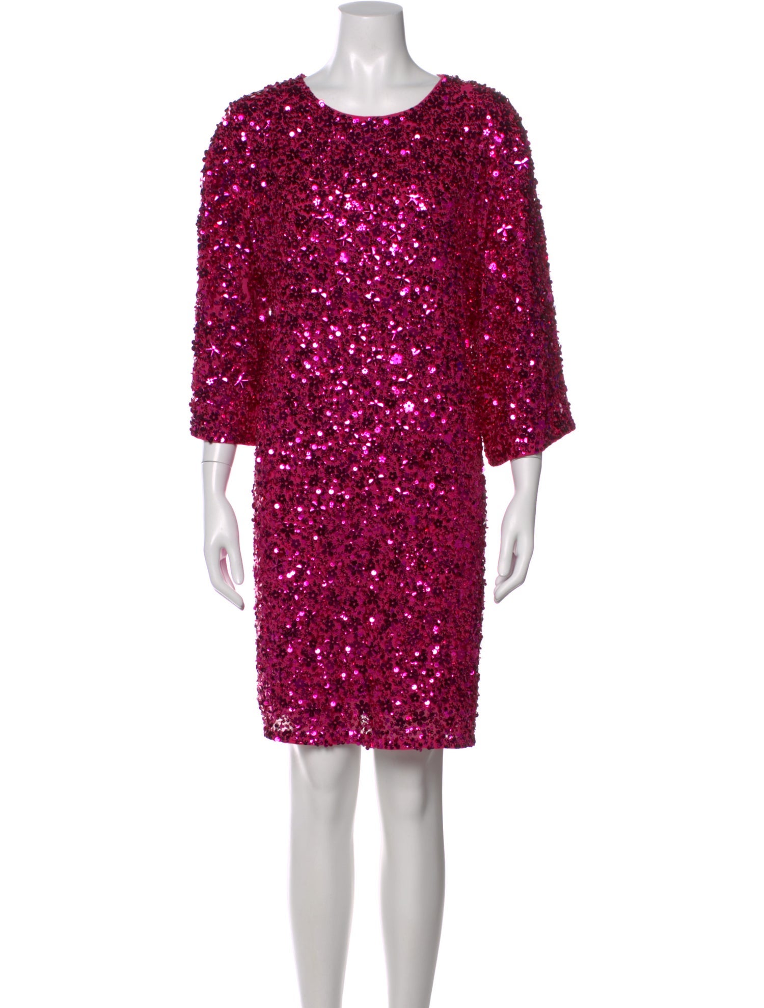 Mac Duggal Lace Pattern Knee-Length Dress