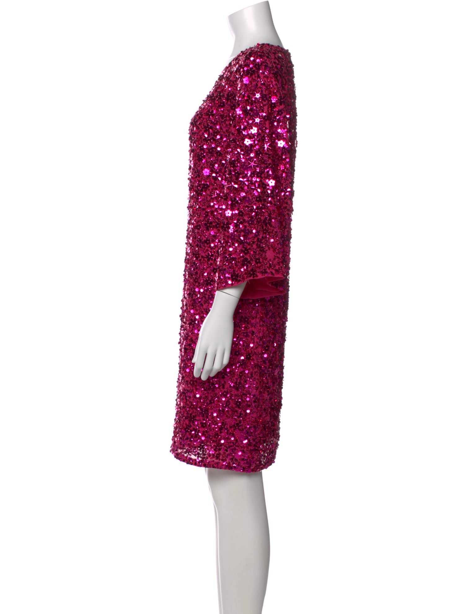 Mac Duggal Lace Pattern Knee-Length Dress