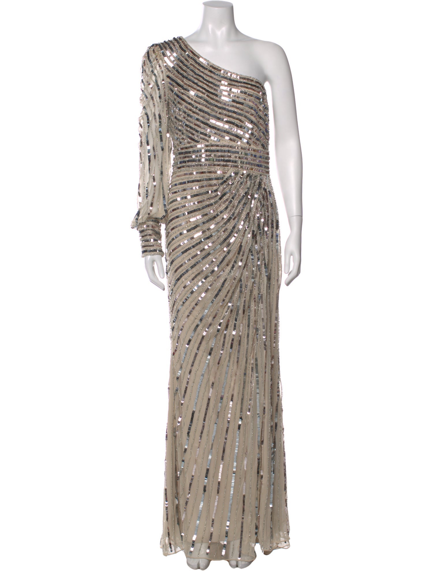 Mac Duggal Printed Long Dress