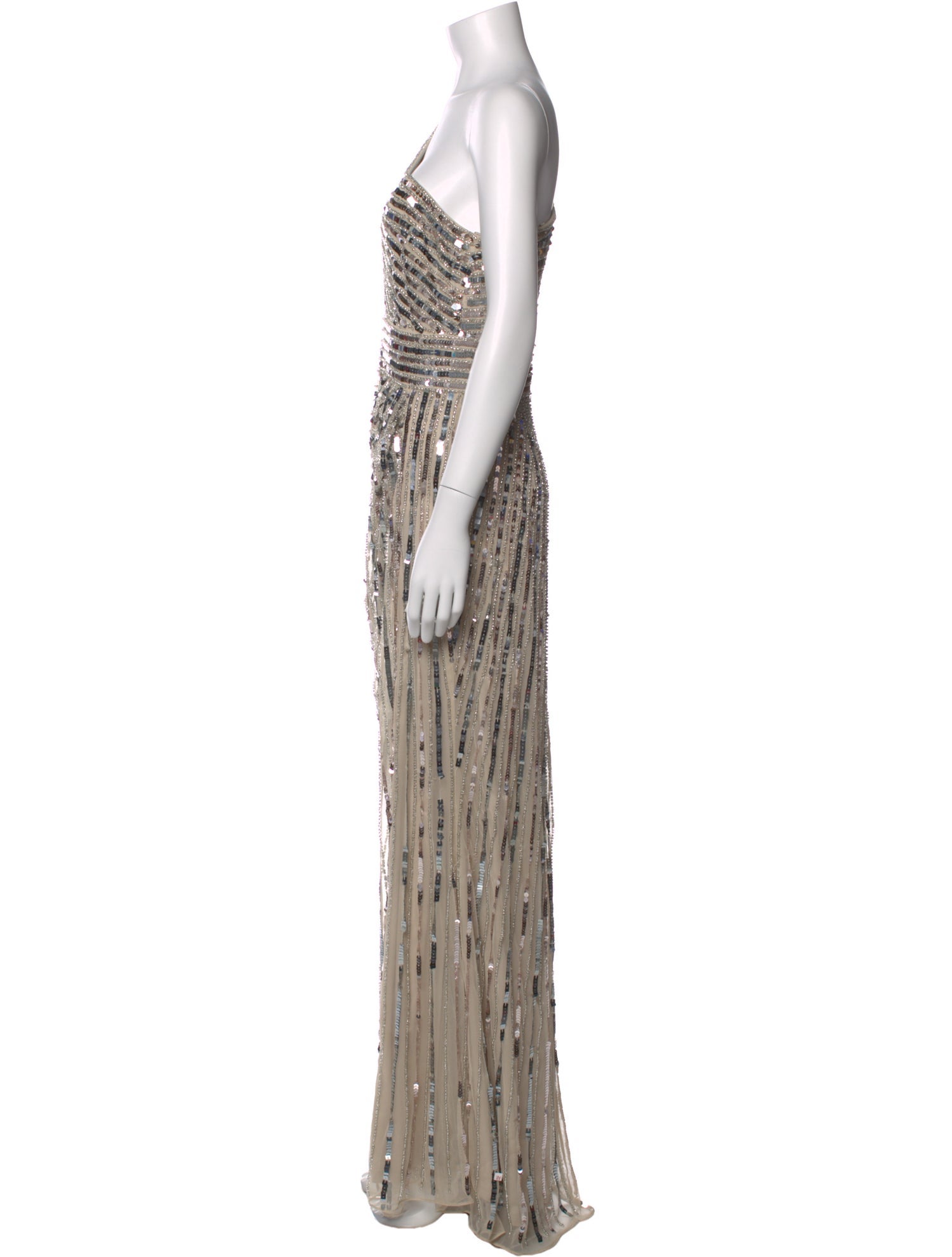 Mac Duggal Printed Long Dress