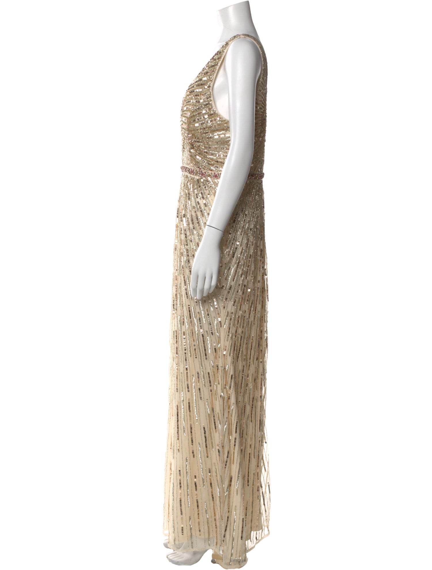 Mac Duggal V-Neck Long Dress