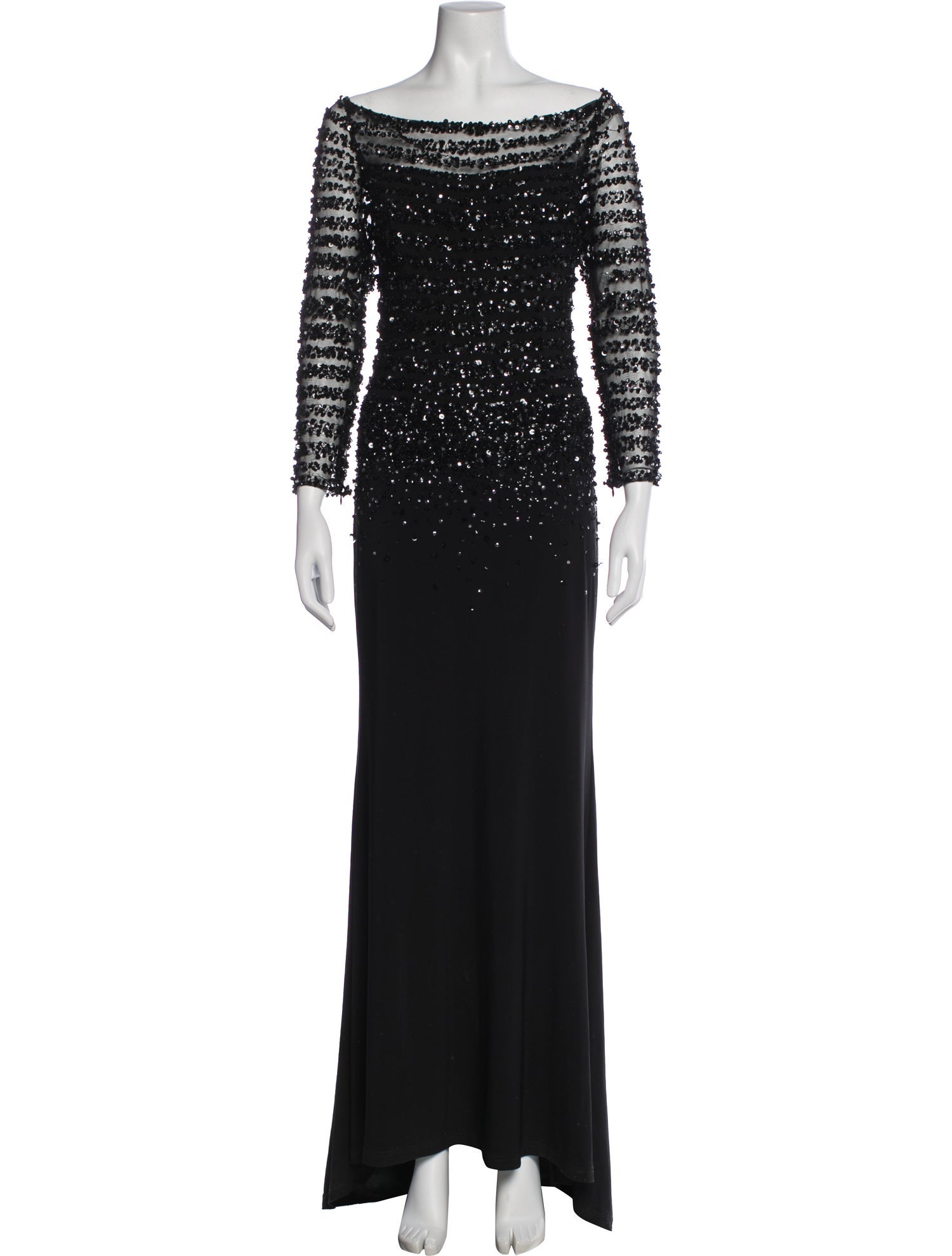 Mac Duggal Off-The-Shoulder Long Dress