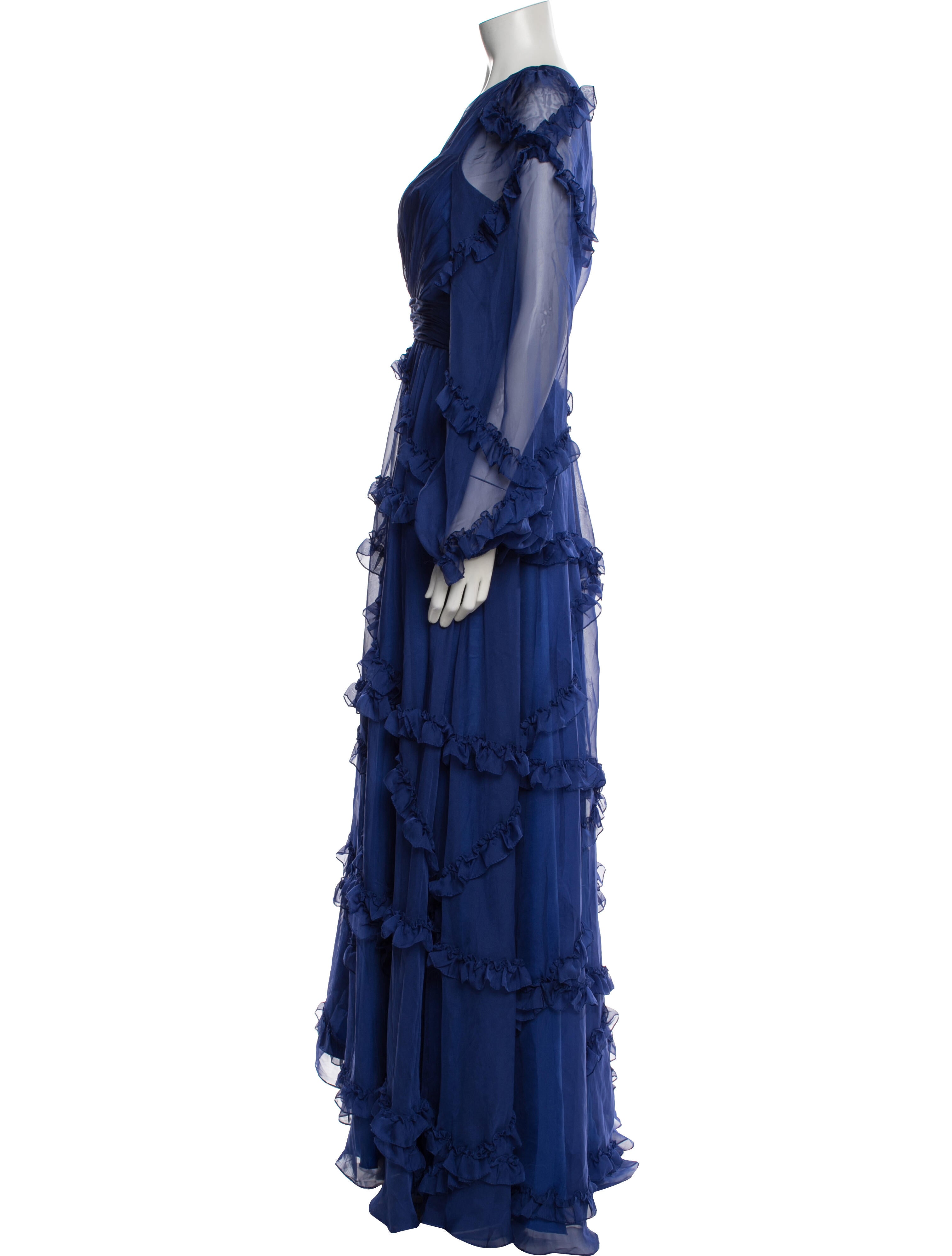 Mac Duggal V-Neck Long Dress