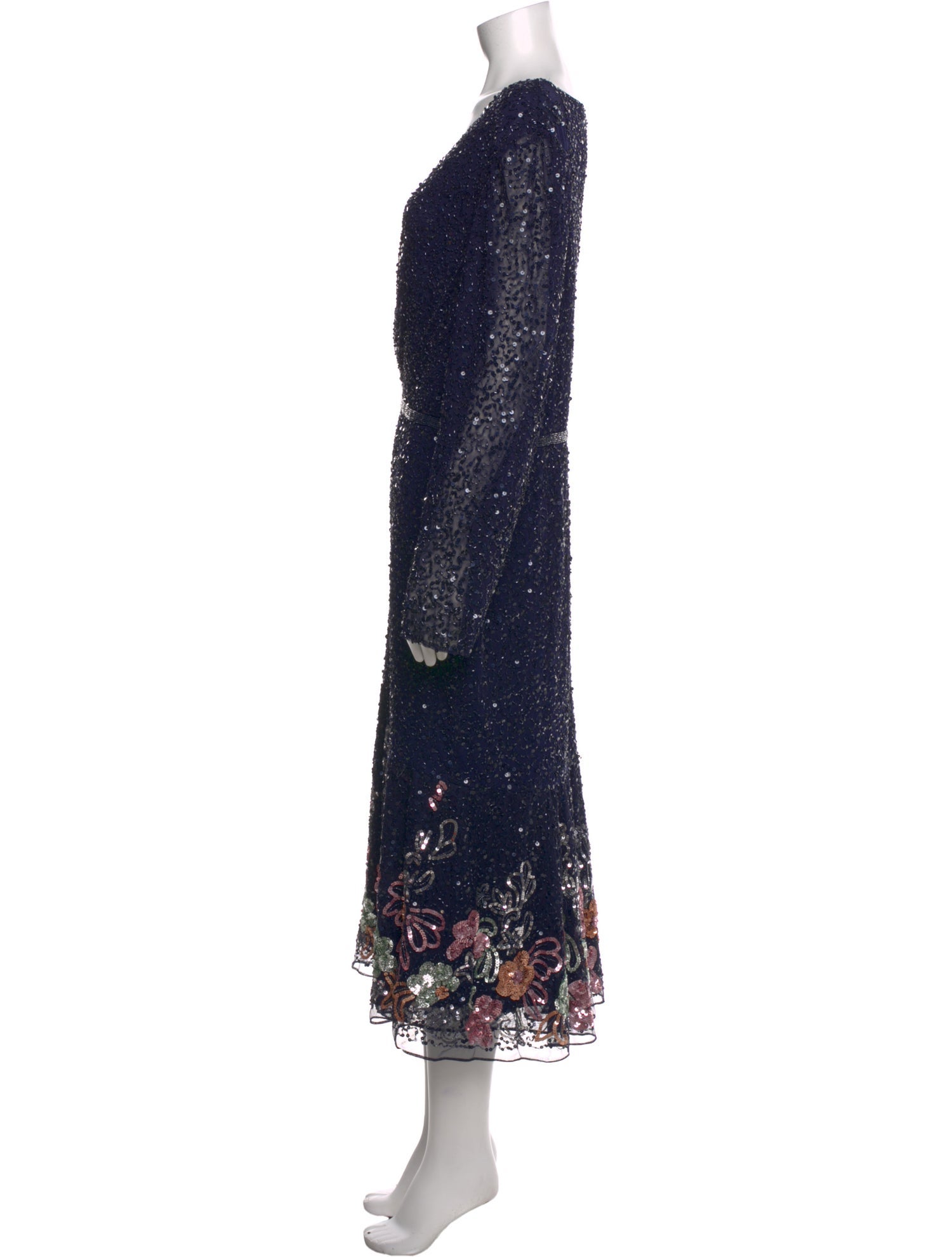 Mac Duggal V-Neck Midi Length Dress