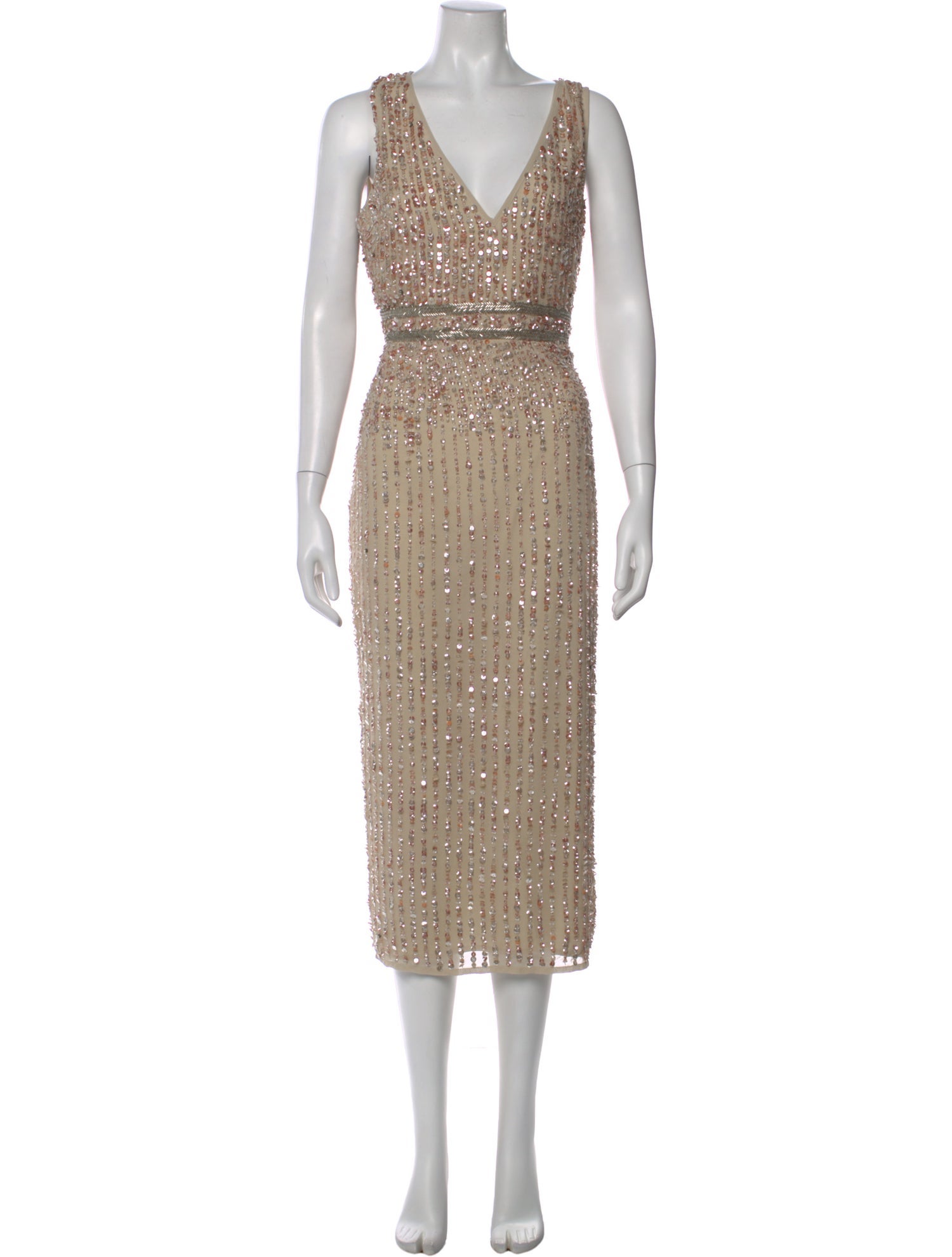 Mac Duggal V-Neck Long Dress