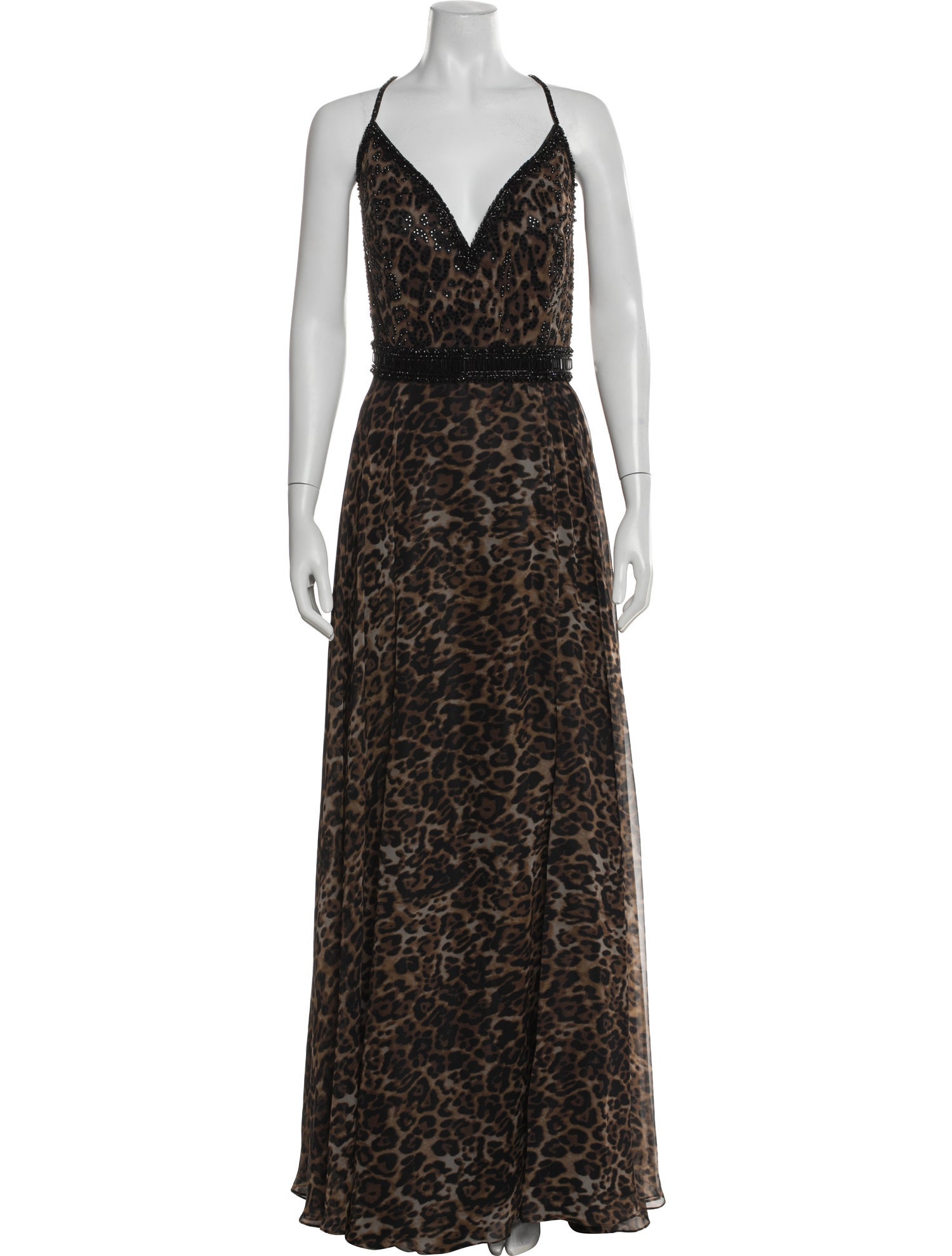 Mac Duggal Animal Print Long Dress w/ Tags