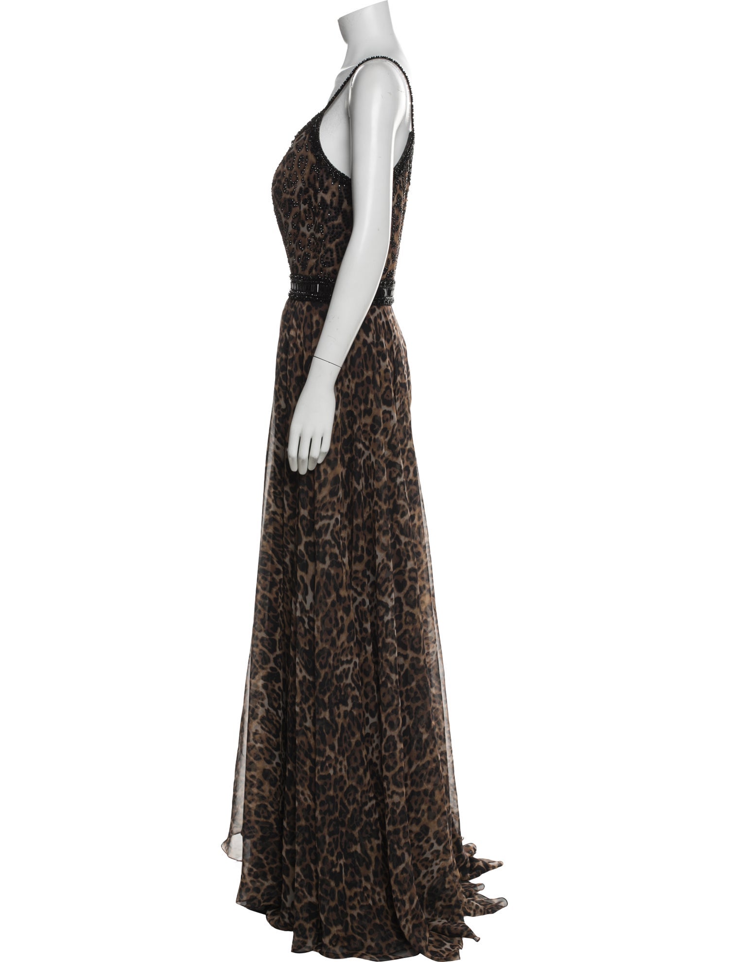 Mac Duggal Animal Print Long Dress w/ Tags
