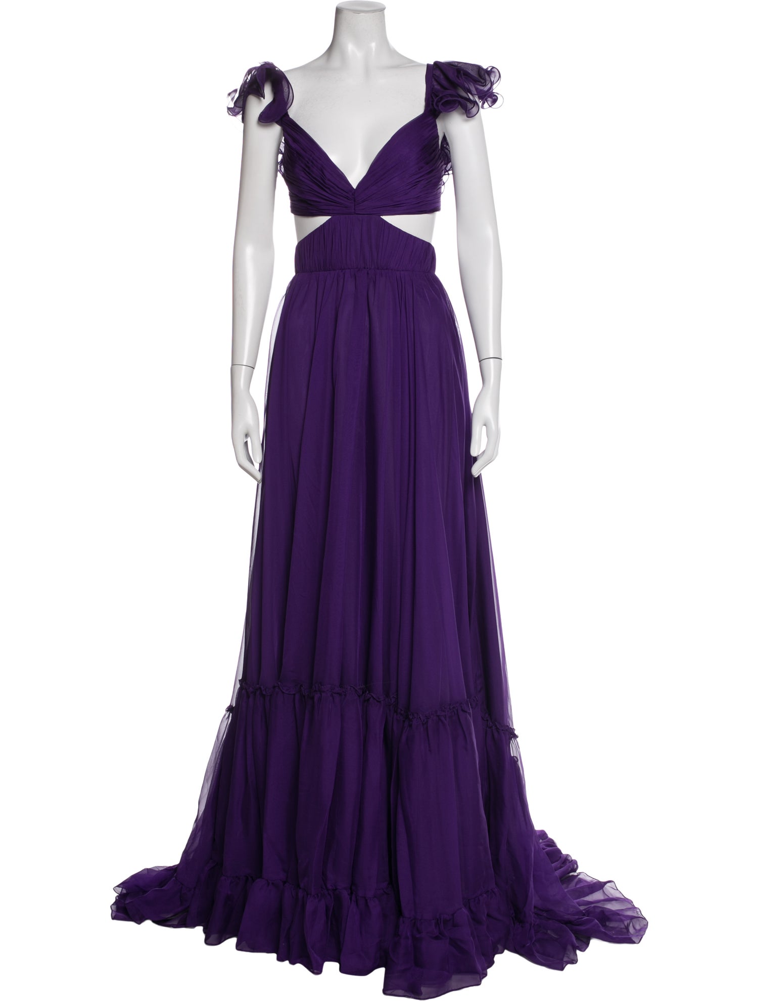Mac Duggal V-Neck Long Dress