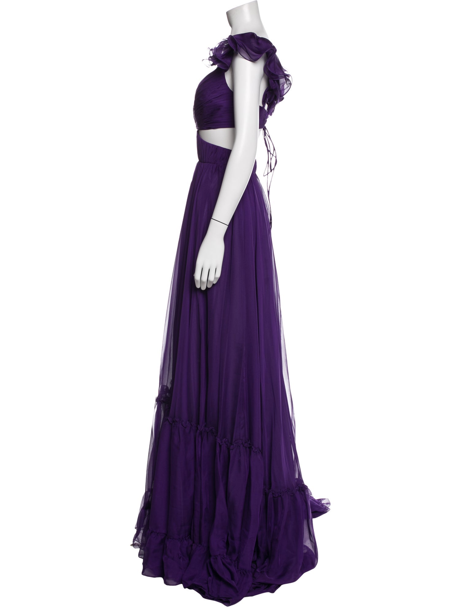 Mac Duggal V-Neck Long Dress