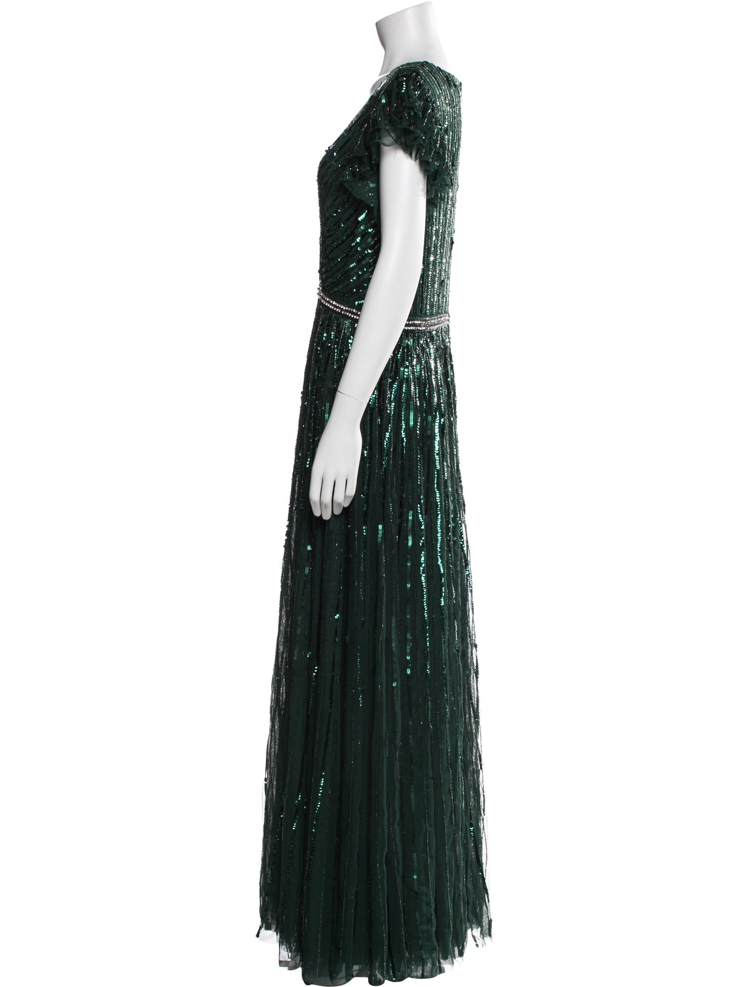 Mac Duggal V-Neck Long Dress