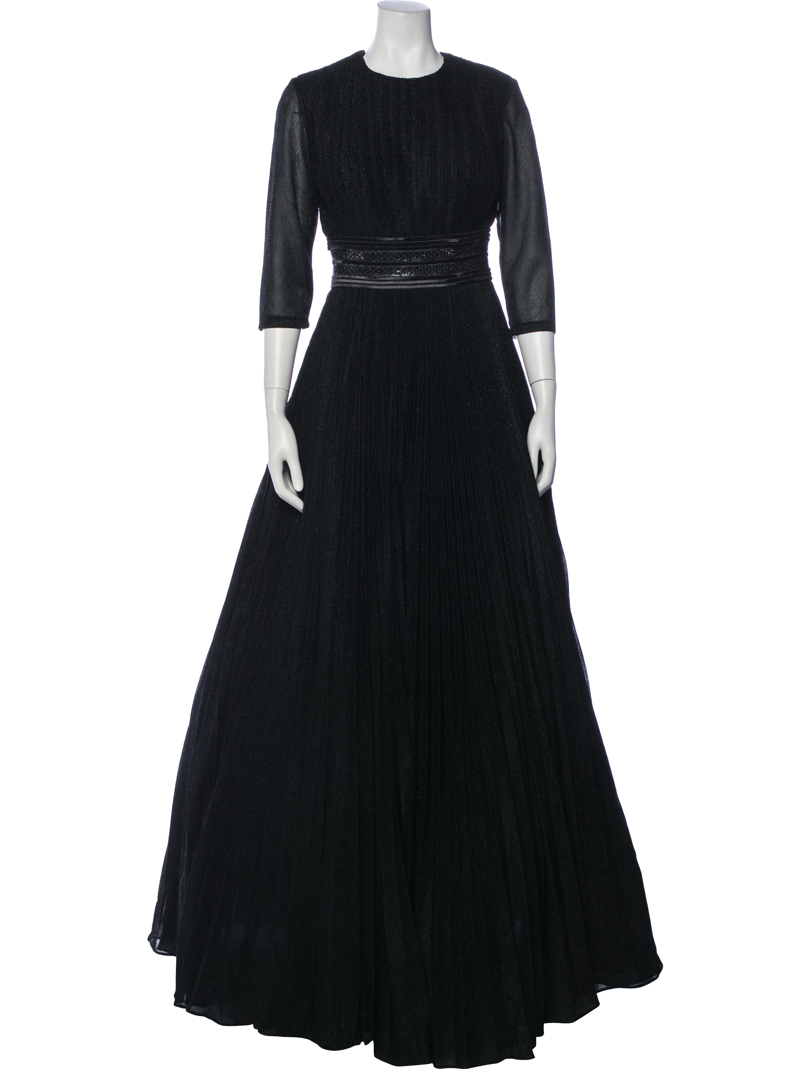 Mac Duggal Crew Neck Long Dress