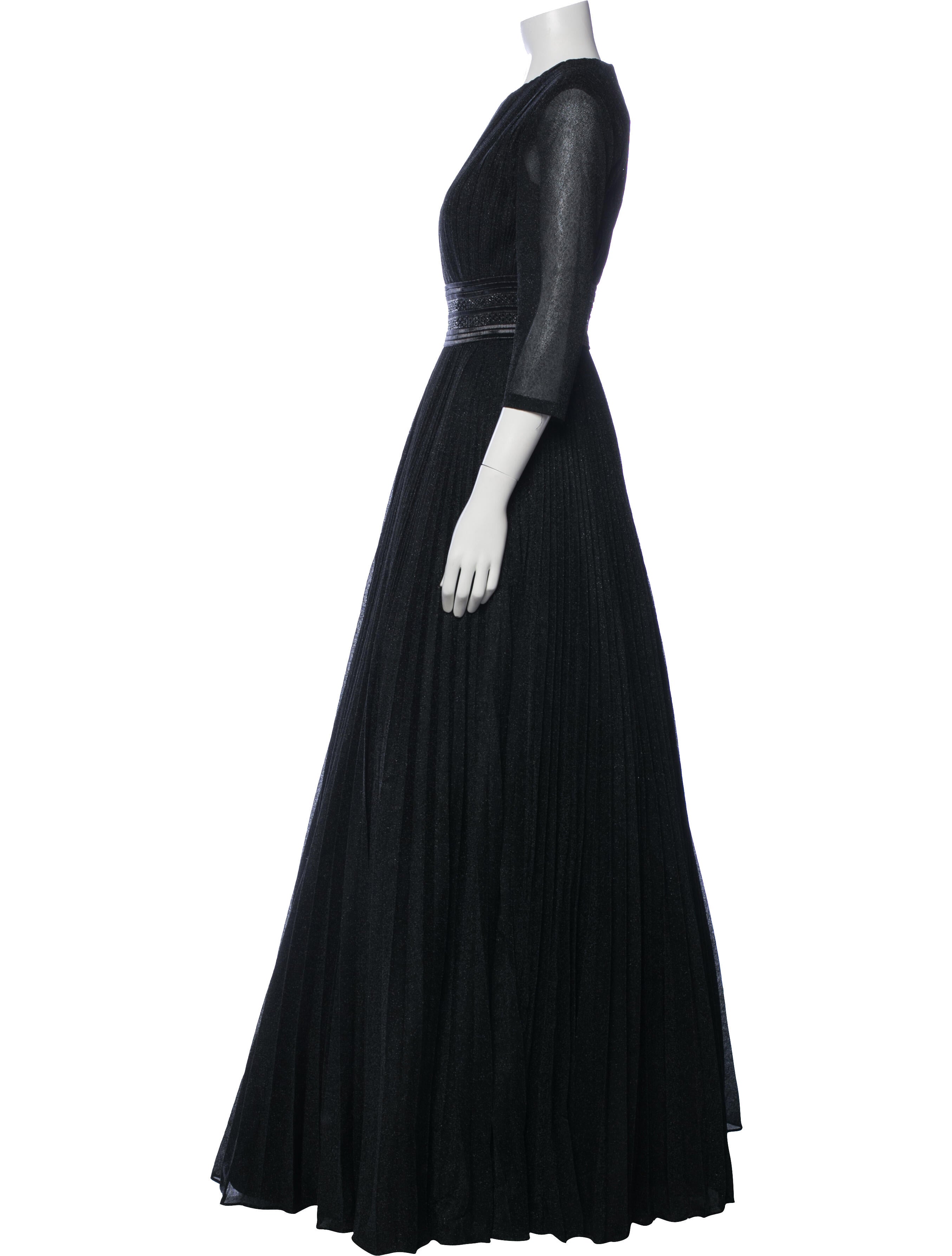 Mac Duggal Crew Neck Long Dress
