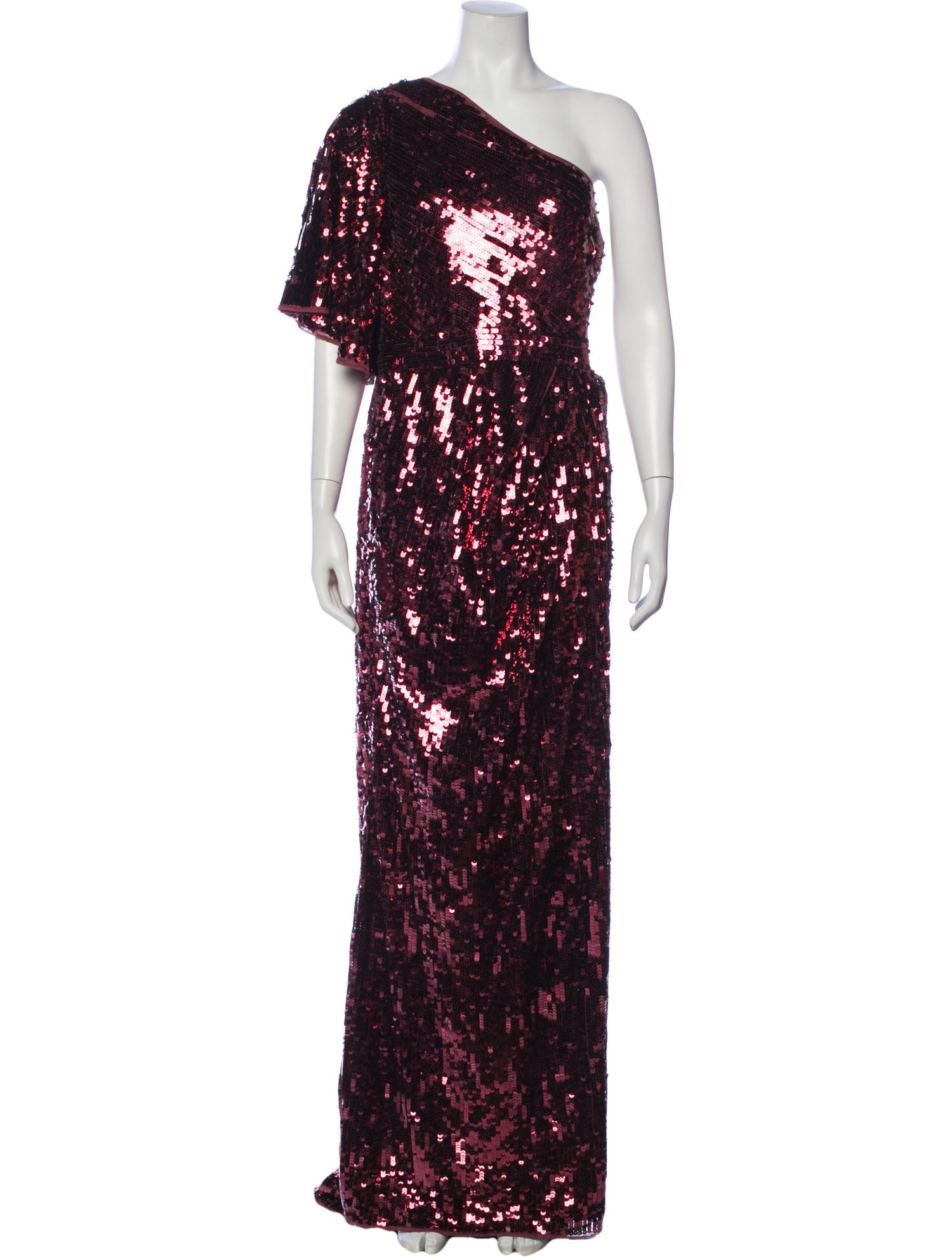 slim fit dress slacks One Shoulder Cape Sleeve Embellished Dress – Mac Duggal main image 1